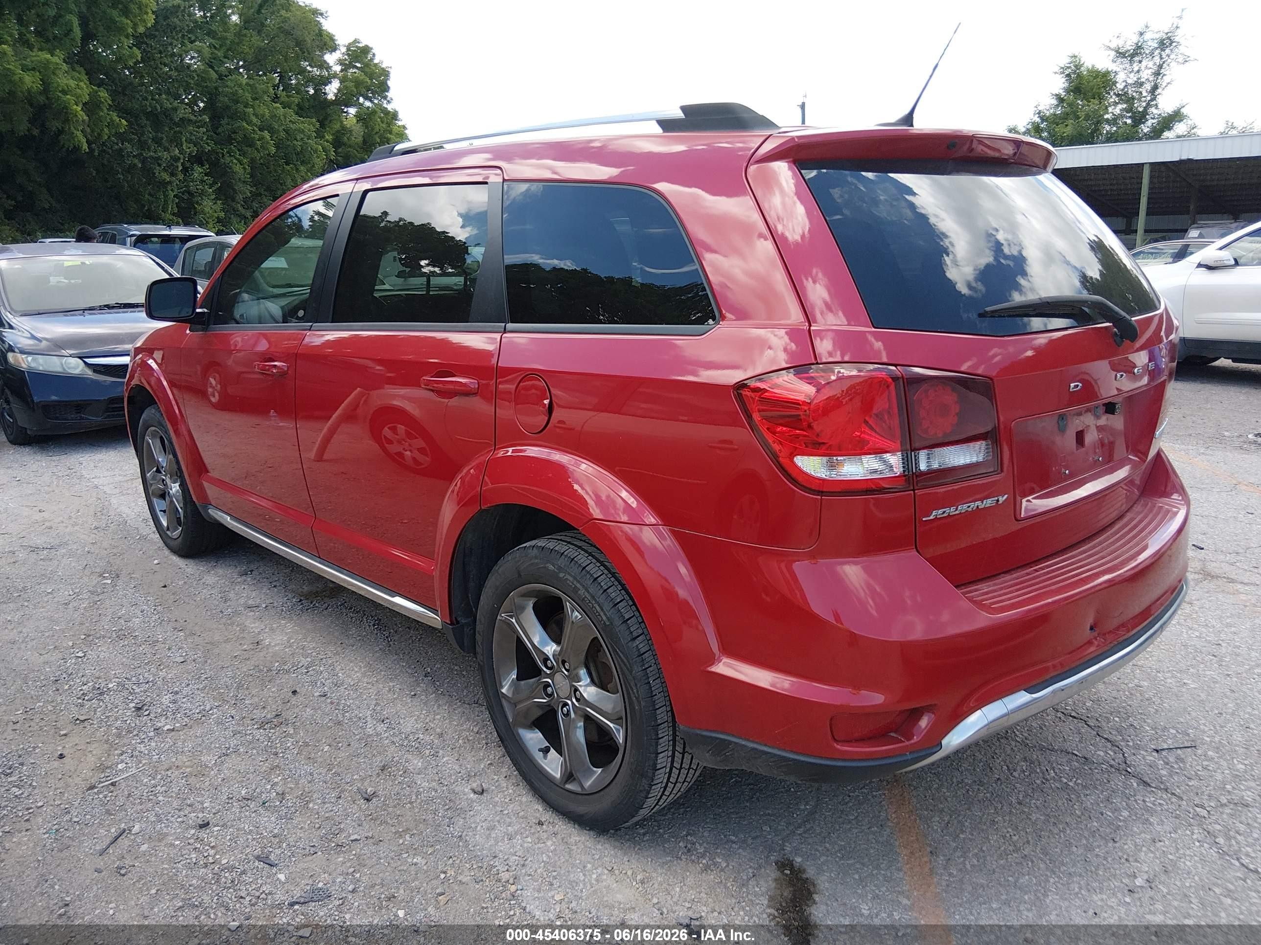 2015 Dodge Journey Crossroad Red vin: 3C4PDCGB0FT698116
