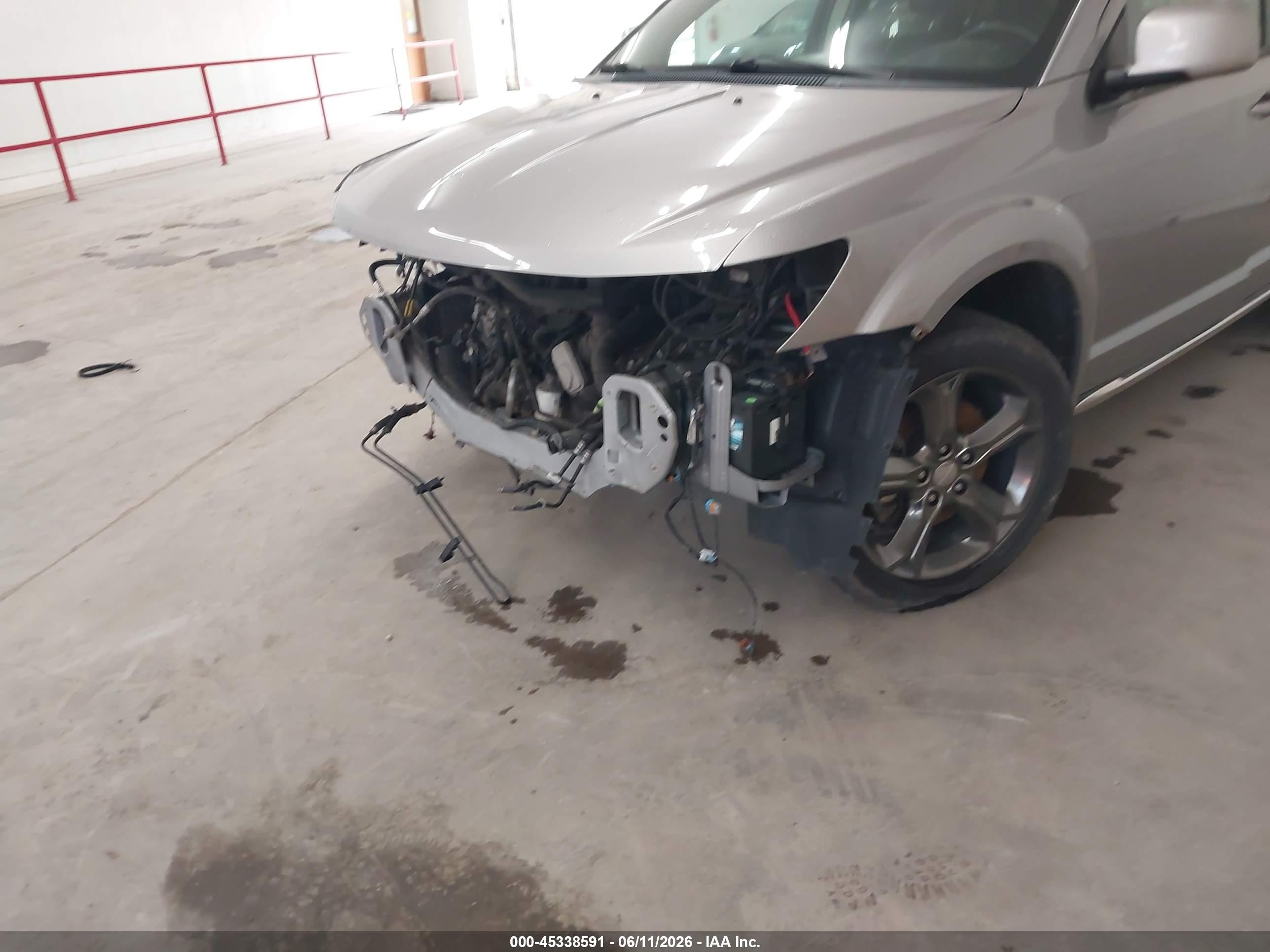 2015 Dodge Journey Crossroad Gray vin: 3C4PDCGB0FT735665