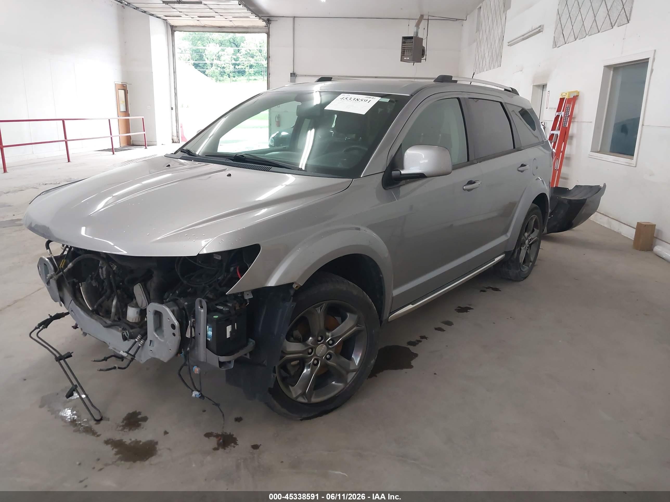 2015 Dodge Journey Crossroad Gray vin: 3C4PDCGB0FT735665