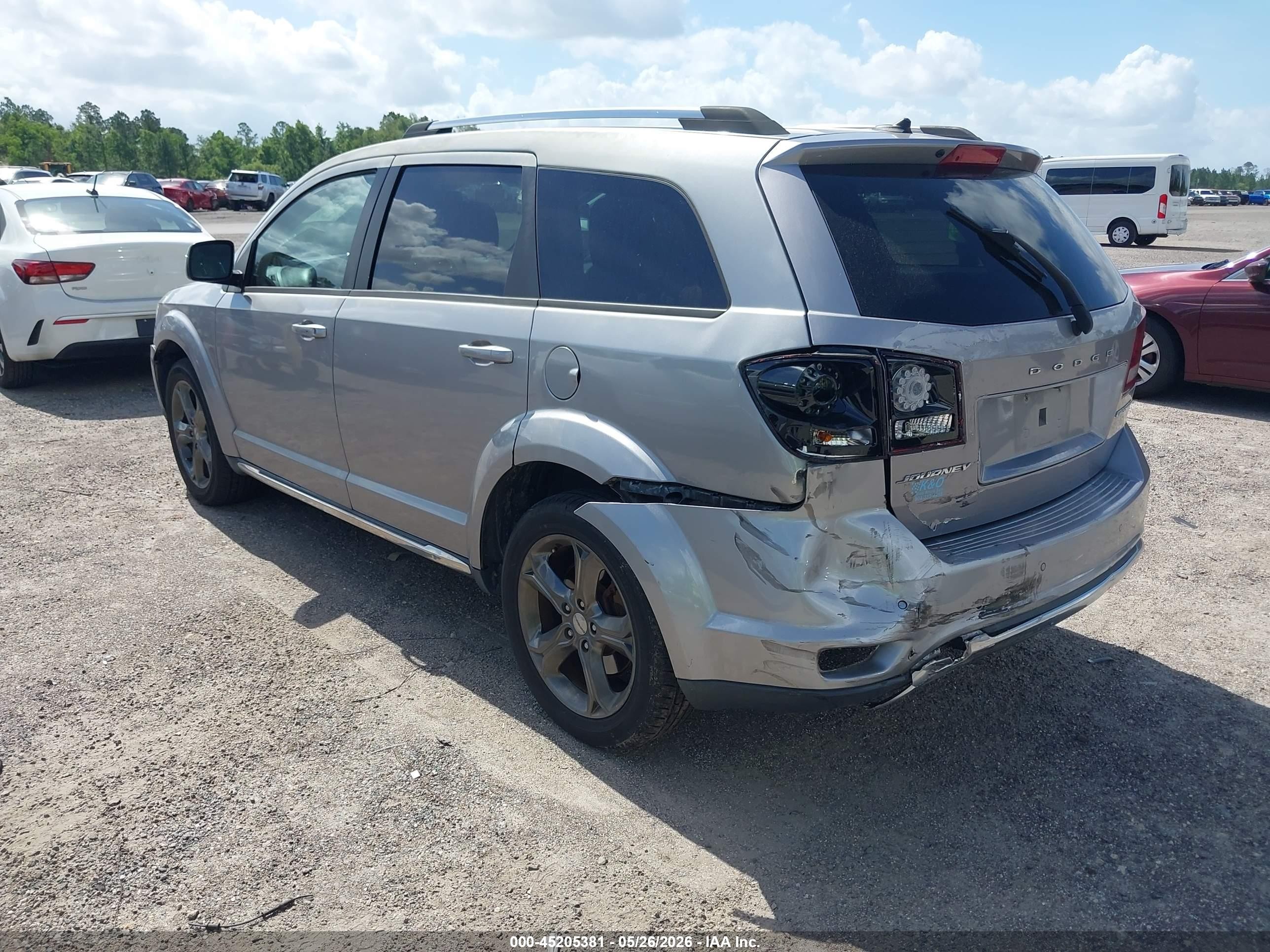 2015 Dodge Journey Crossroad Gray vin: 3C4PDCGB0FT745841