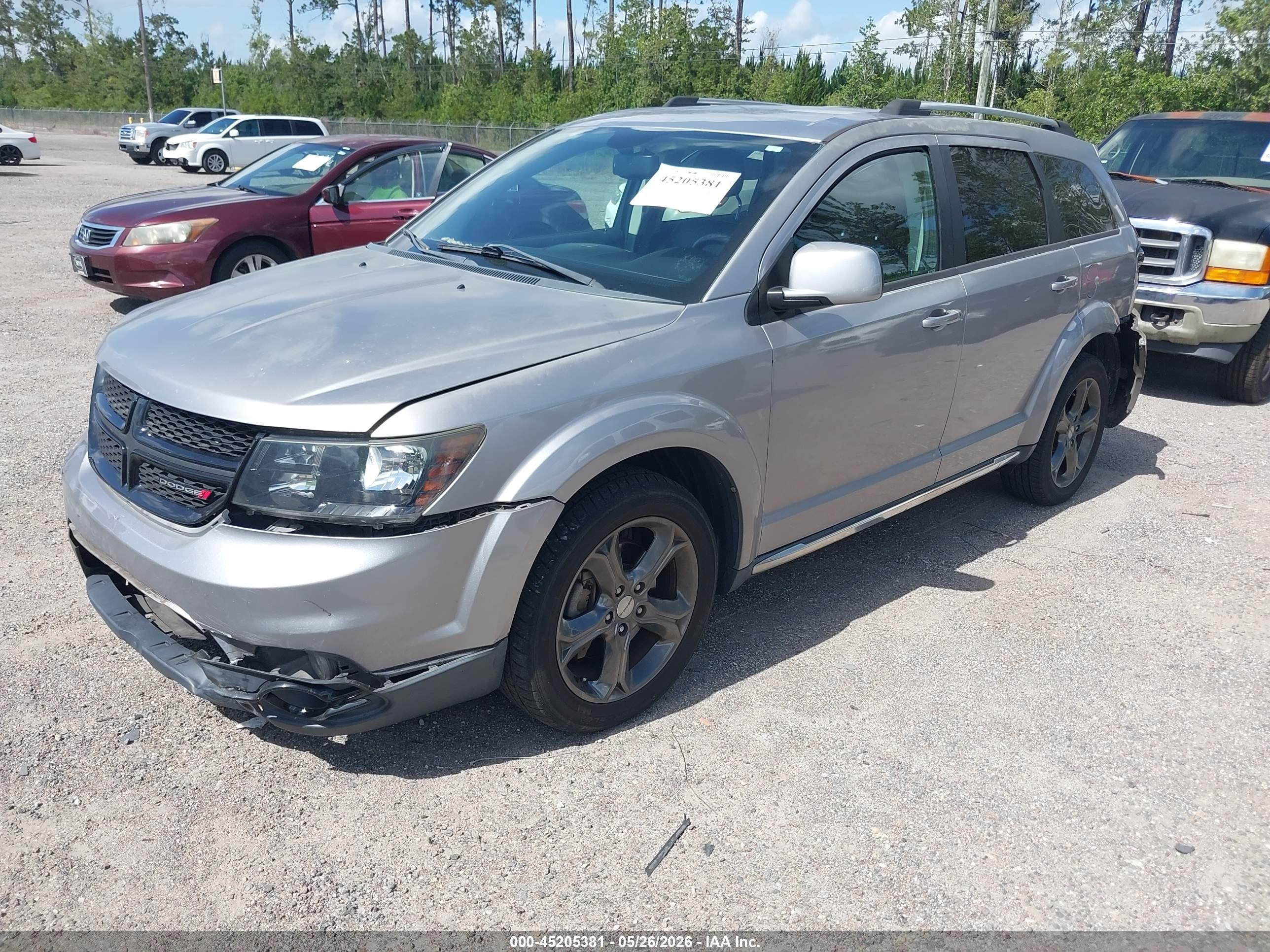 2015 Dodge Journey Crossroad Gray vin: 3C4PDCGB0FT745841