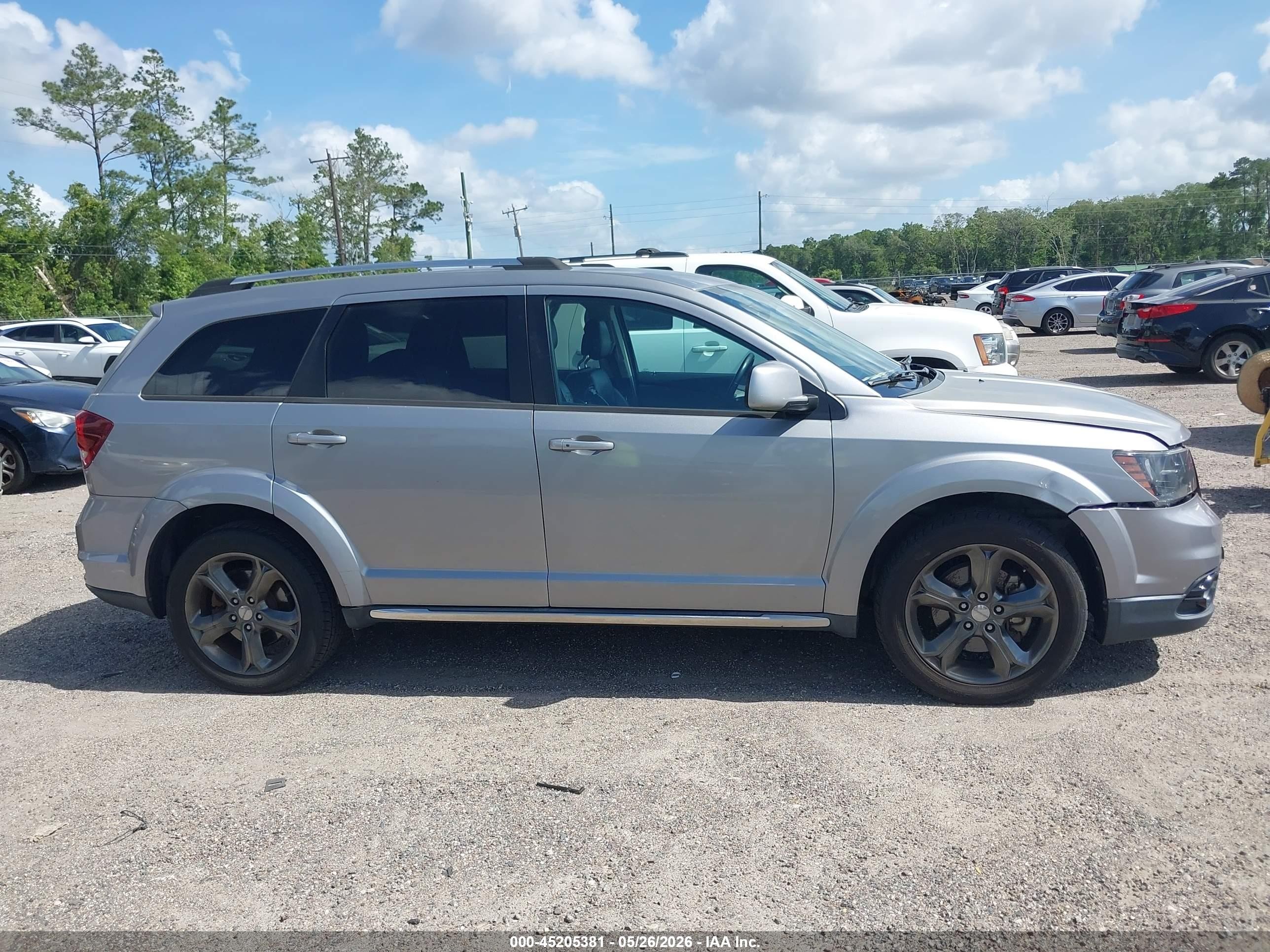 2015 Dodge Journey Crossroad Gray vin: 3C4PDCGB0FT745841