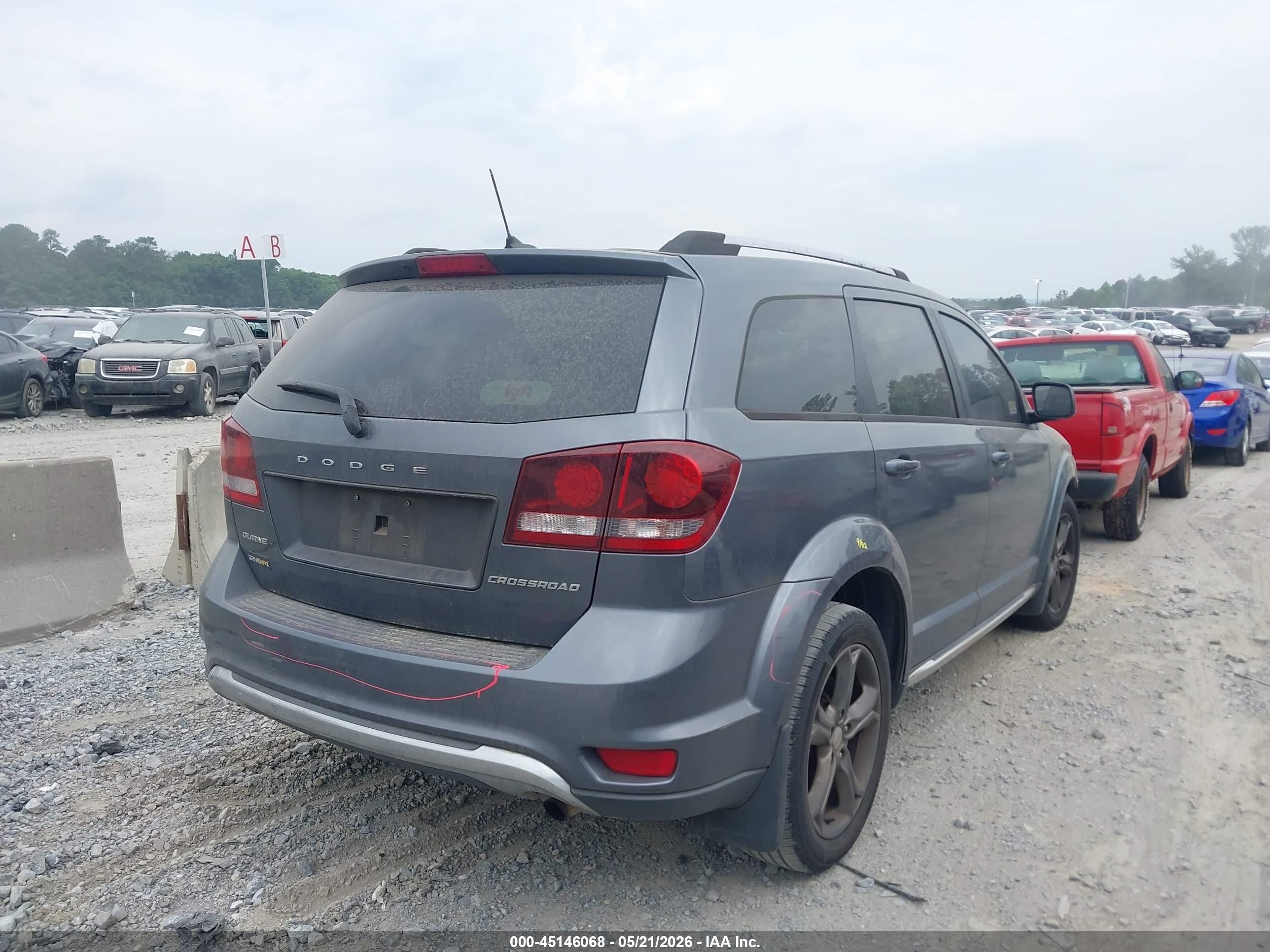 2015 Dodge Journey Crossroad Gray vin: 3C4PDCGB2FT616905