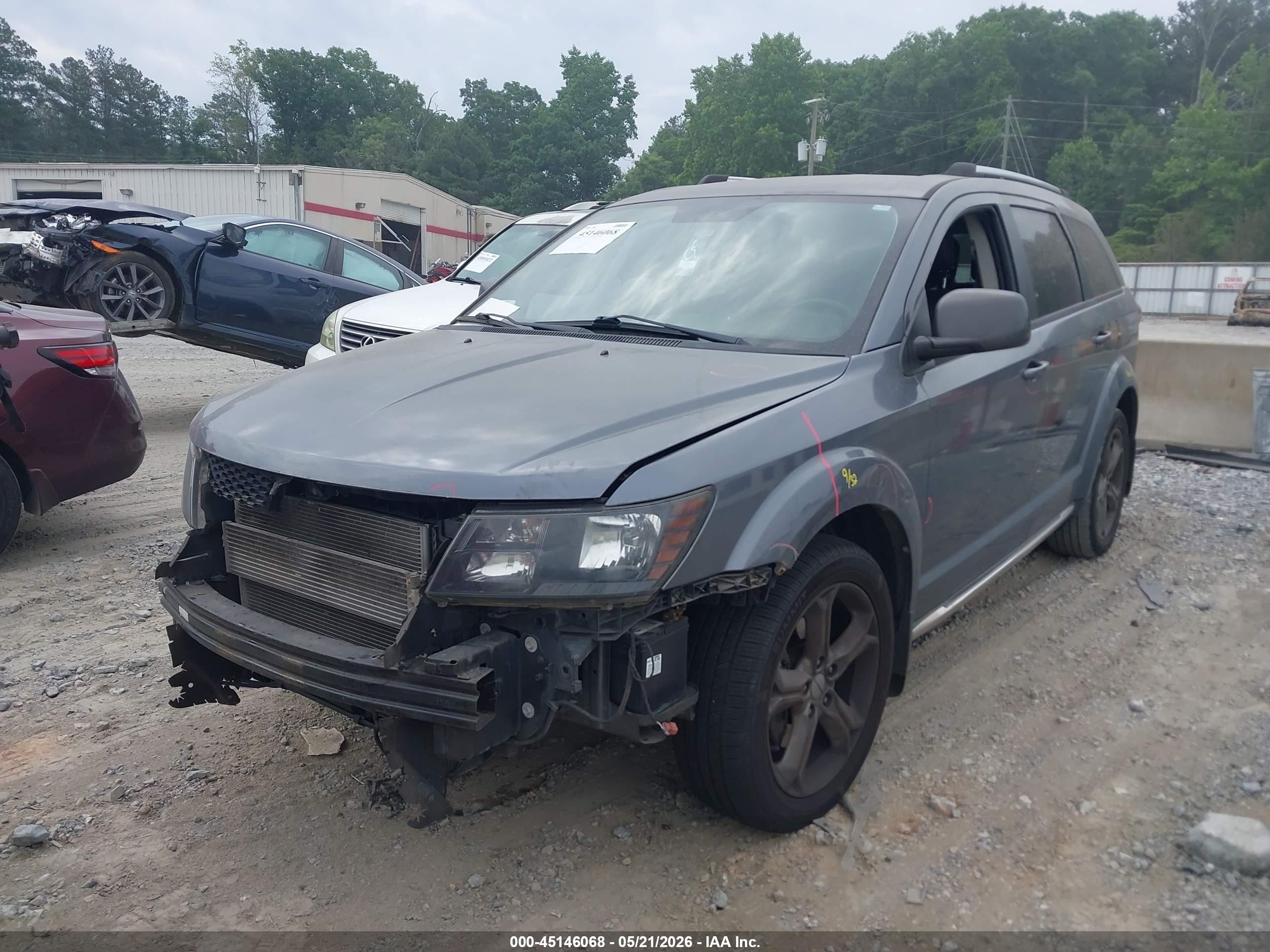 2015 Dodge Journey Crossroad Gray vin: 3C4PDCGB2FT616905