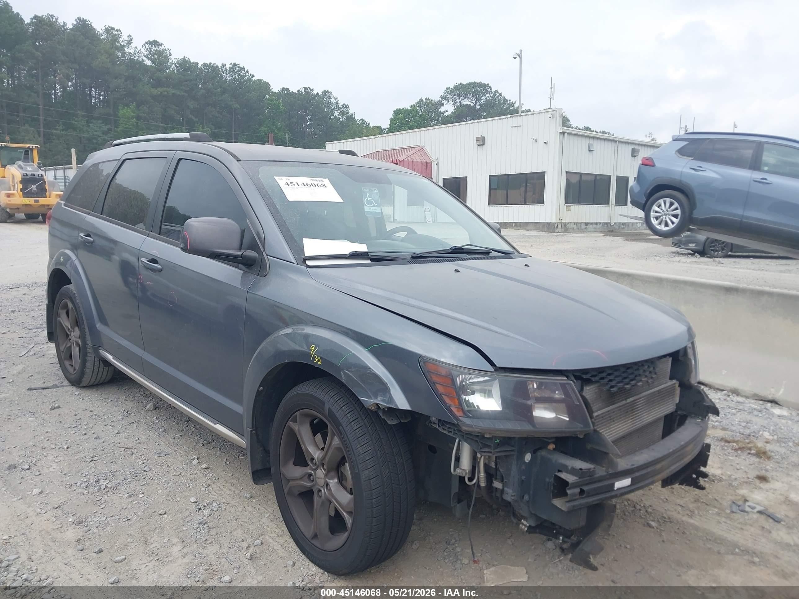 2015 Dodge Journey Crossroad Gray vin: 3C4PDCGB2FT616905