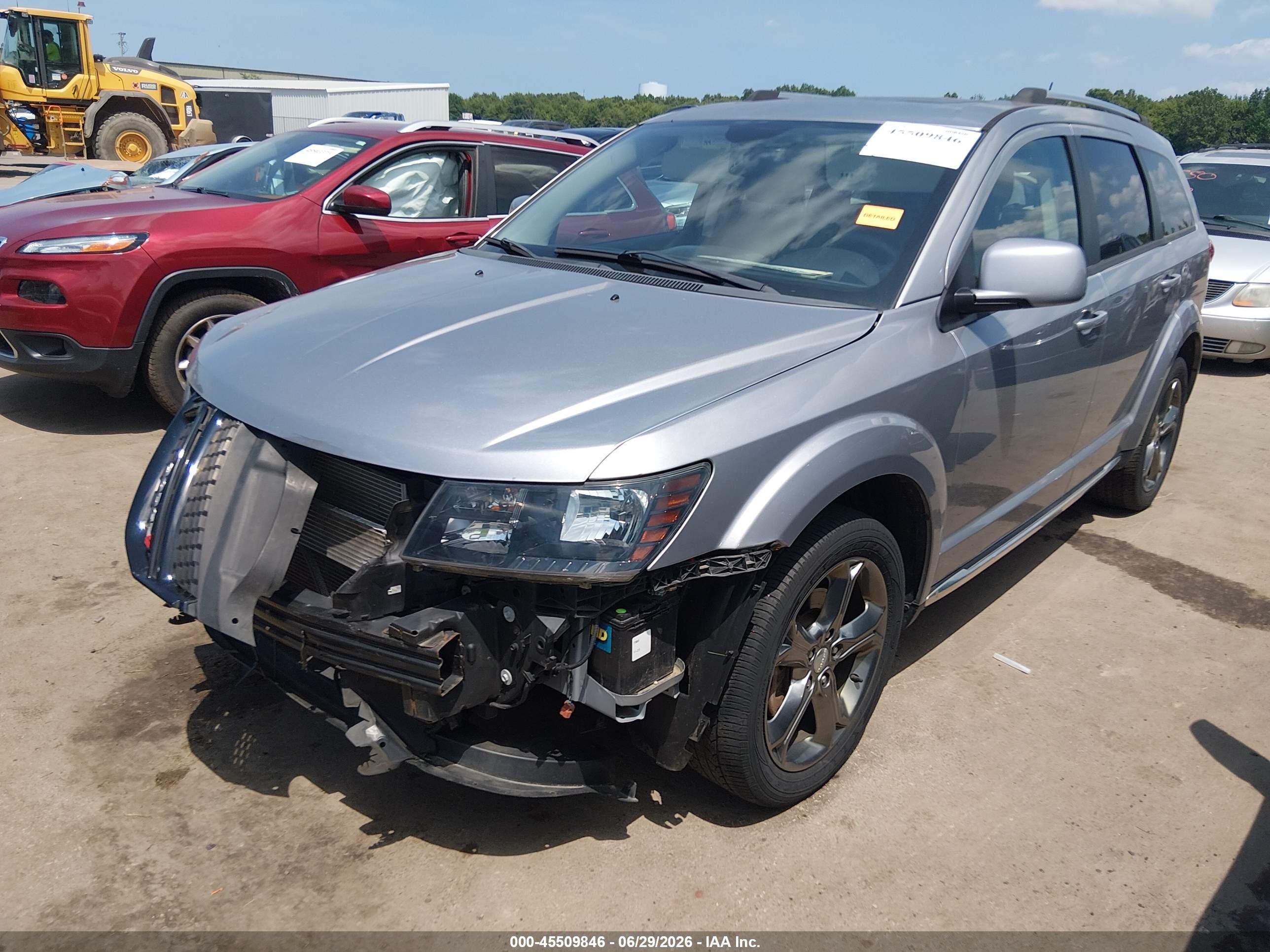2015 Dodge Journey Crossroad Silver vin: 3C4PDCGB2FT727986