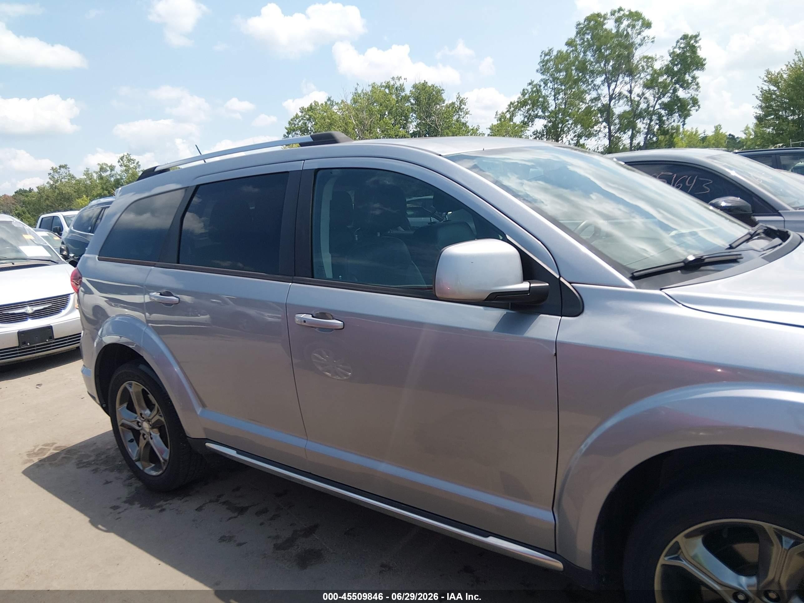 2015 Dodge Journey Crossroad Silver vin: 3C4PDCGB2FT727986