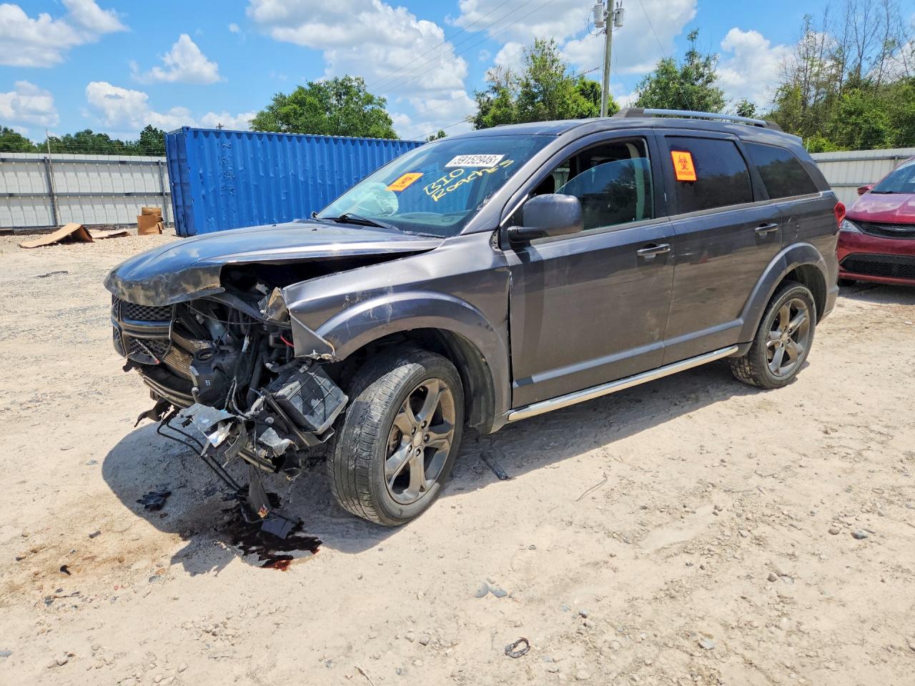 2015 Dodge Journey Crossroad Gray vin: 3C4PDCGB3FT637567