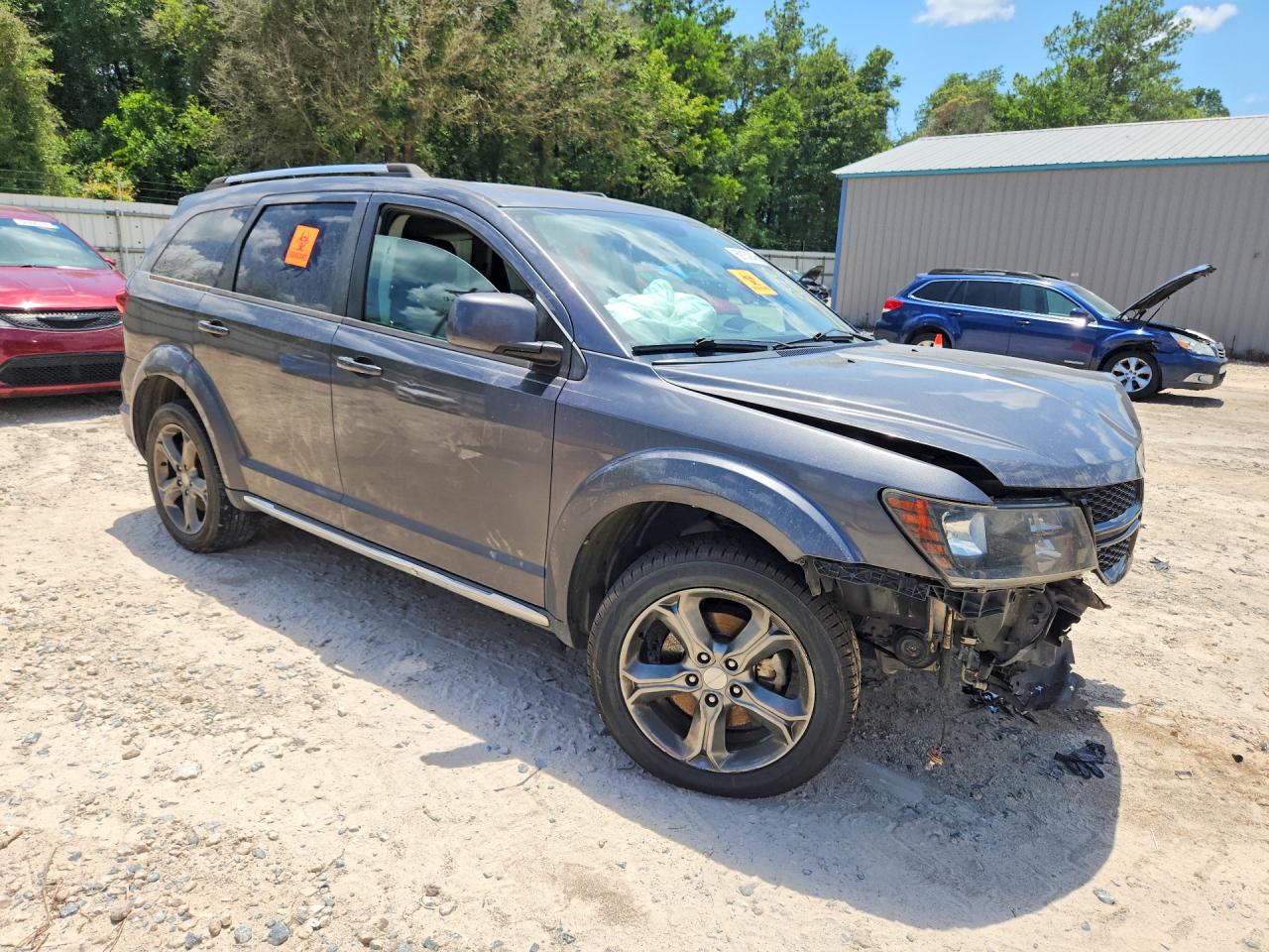 2015 Dodge Journey Crossroad Gray vin: 3C4PDCGB3FT637567
