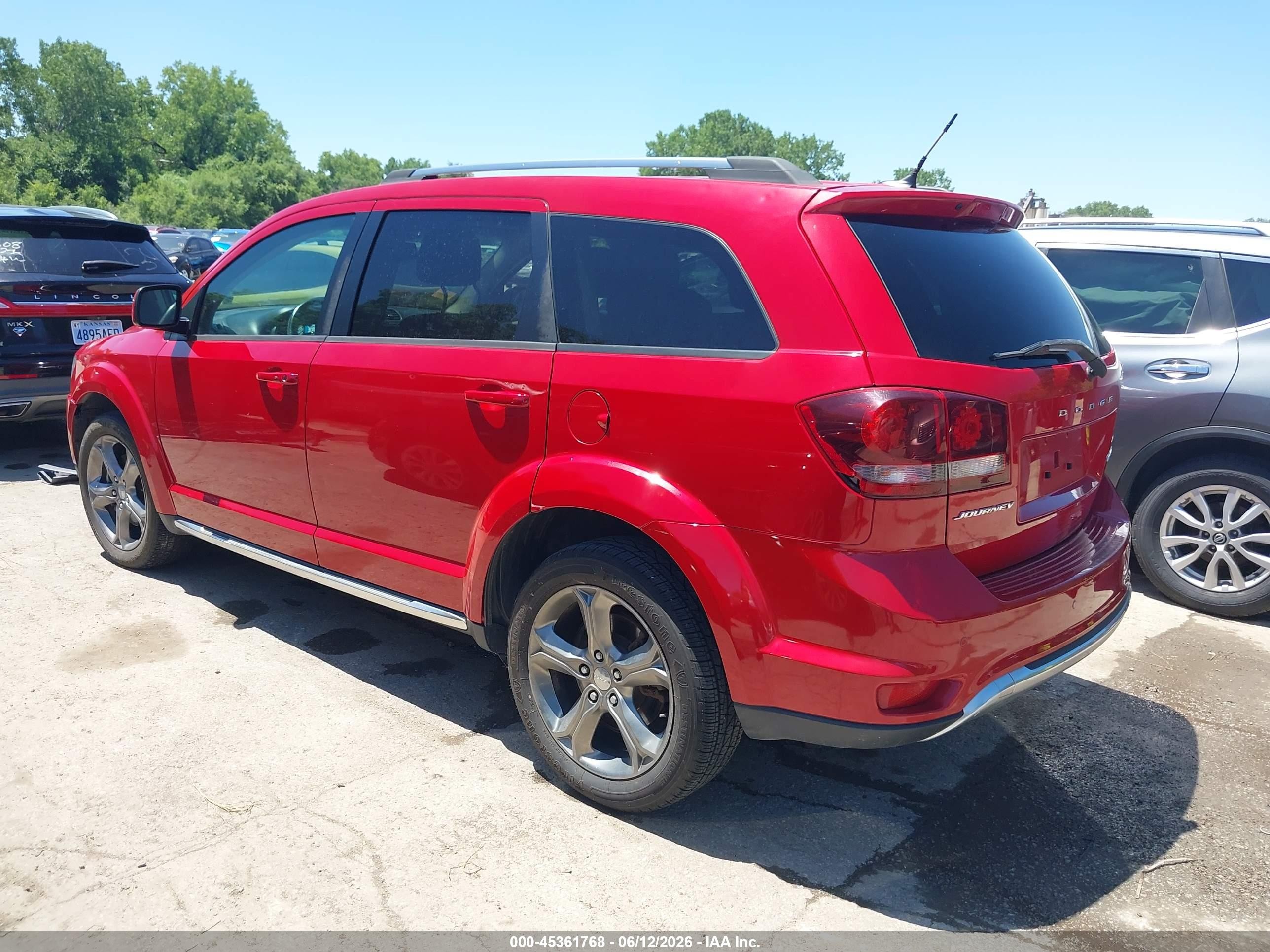 2015 Dodge Journey Crossroad Red vin: 3C4PDCGB4FT645838