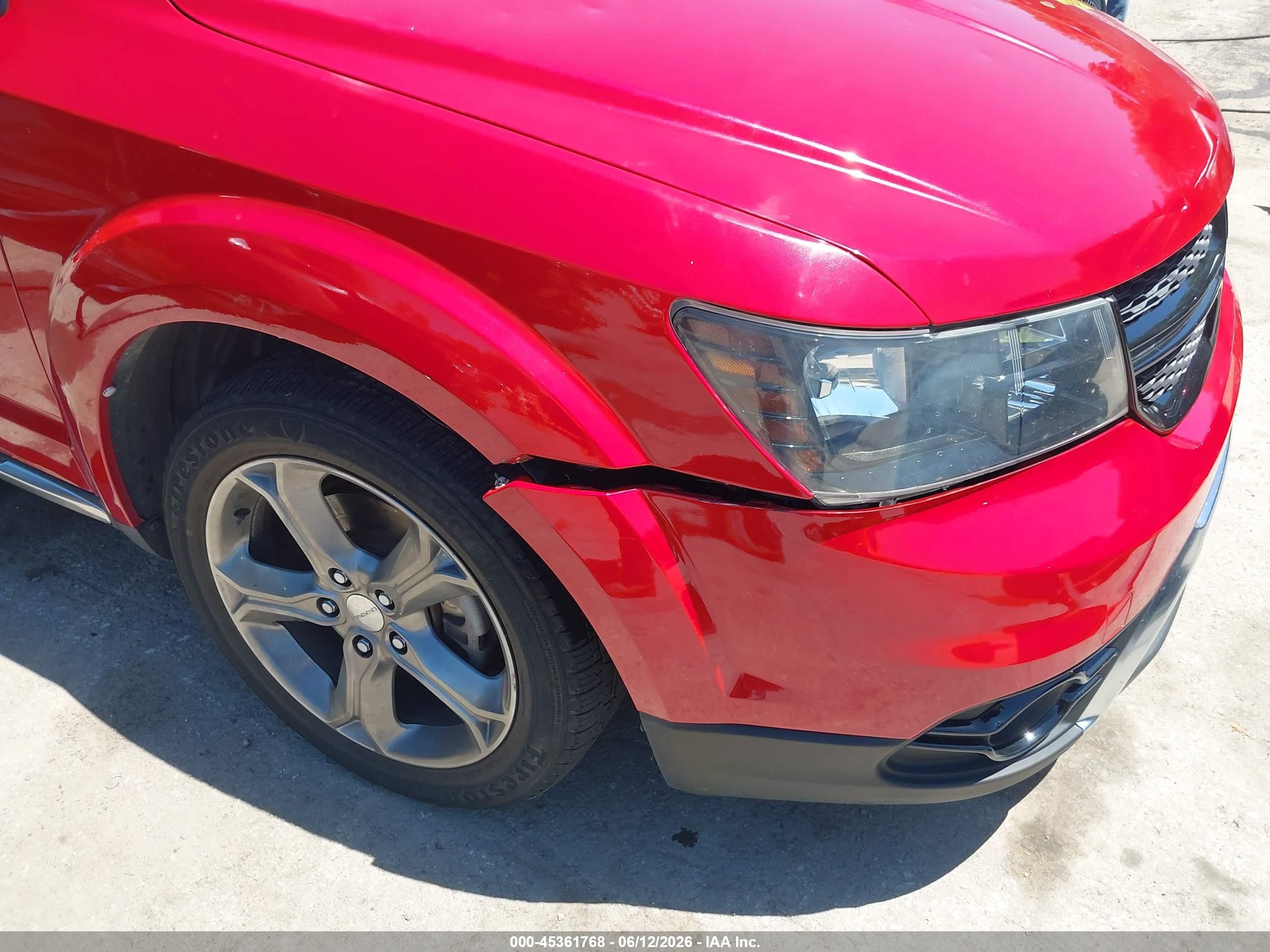 2015 Dodge Journey Crossroad Red vin: 3C4PDCGB4FT645838
