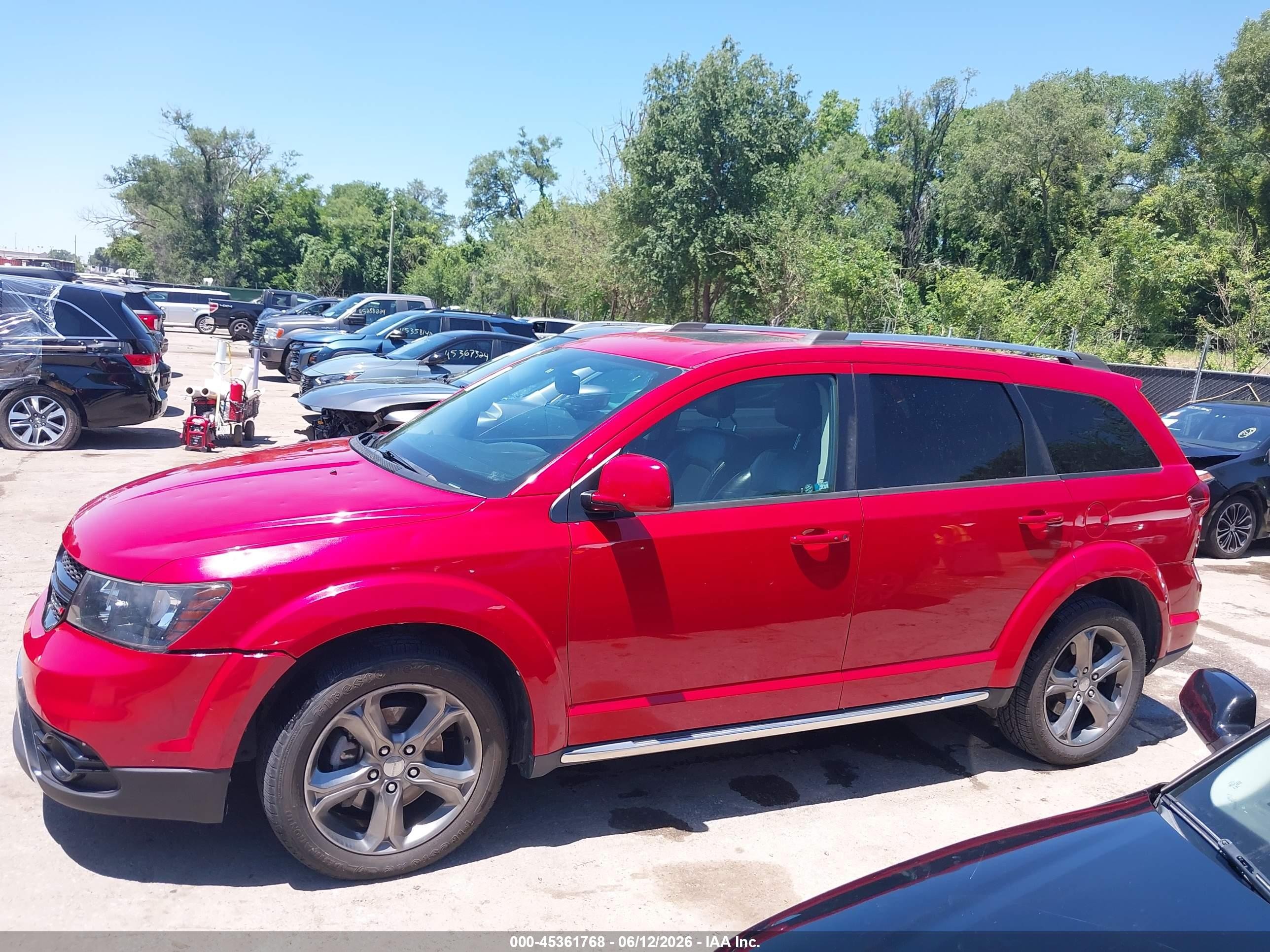 2015 Dodge Journey Crossroad Red vin: 3C4PDCGB4FT645838