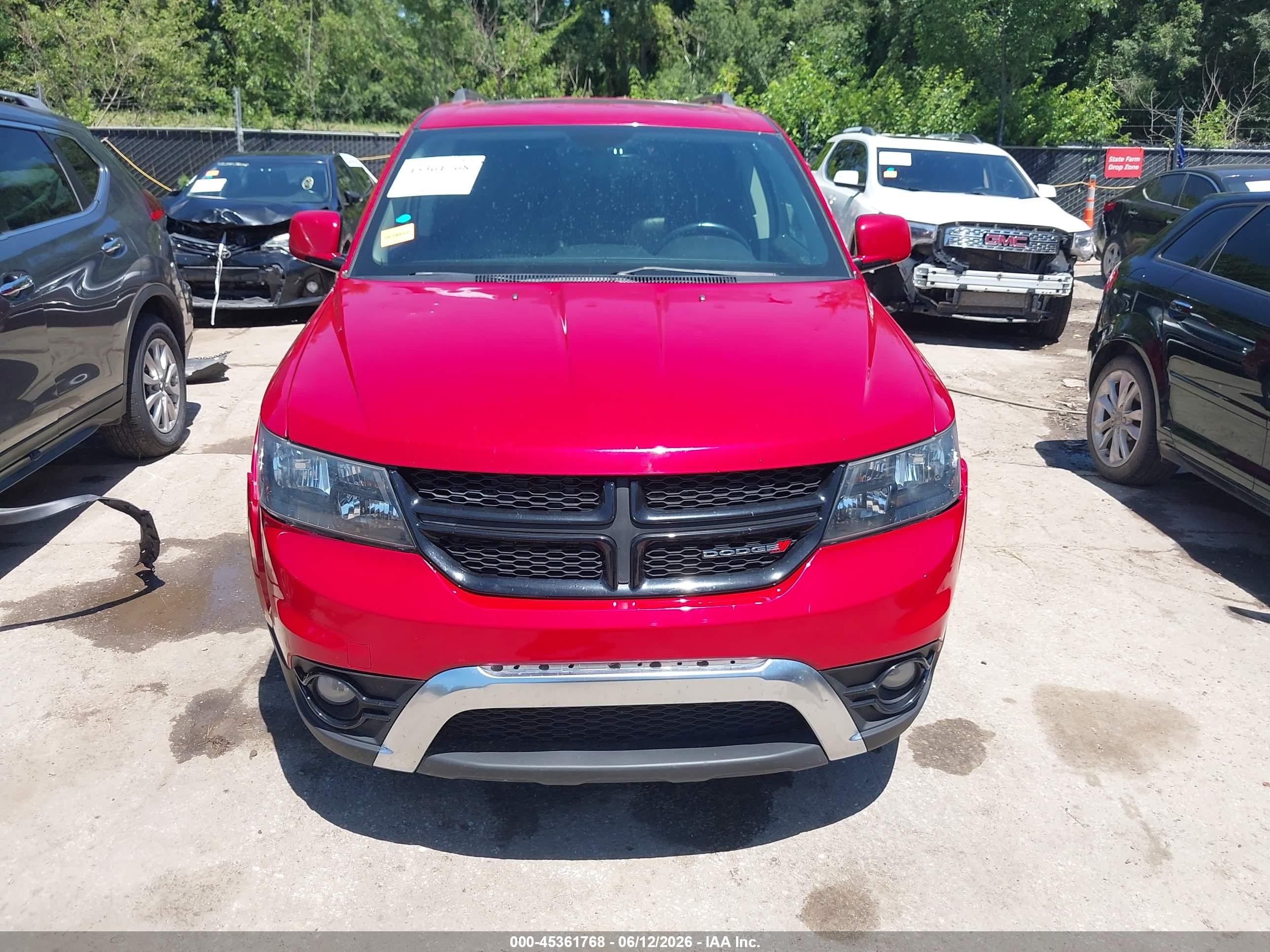 2015 Dodge Journey Crossroad Red vin: 3C4PDCGB4FT645838