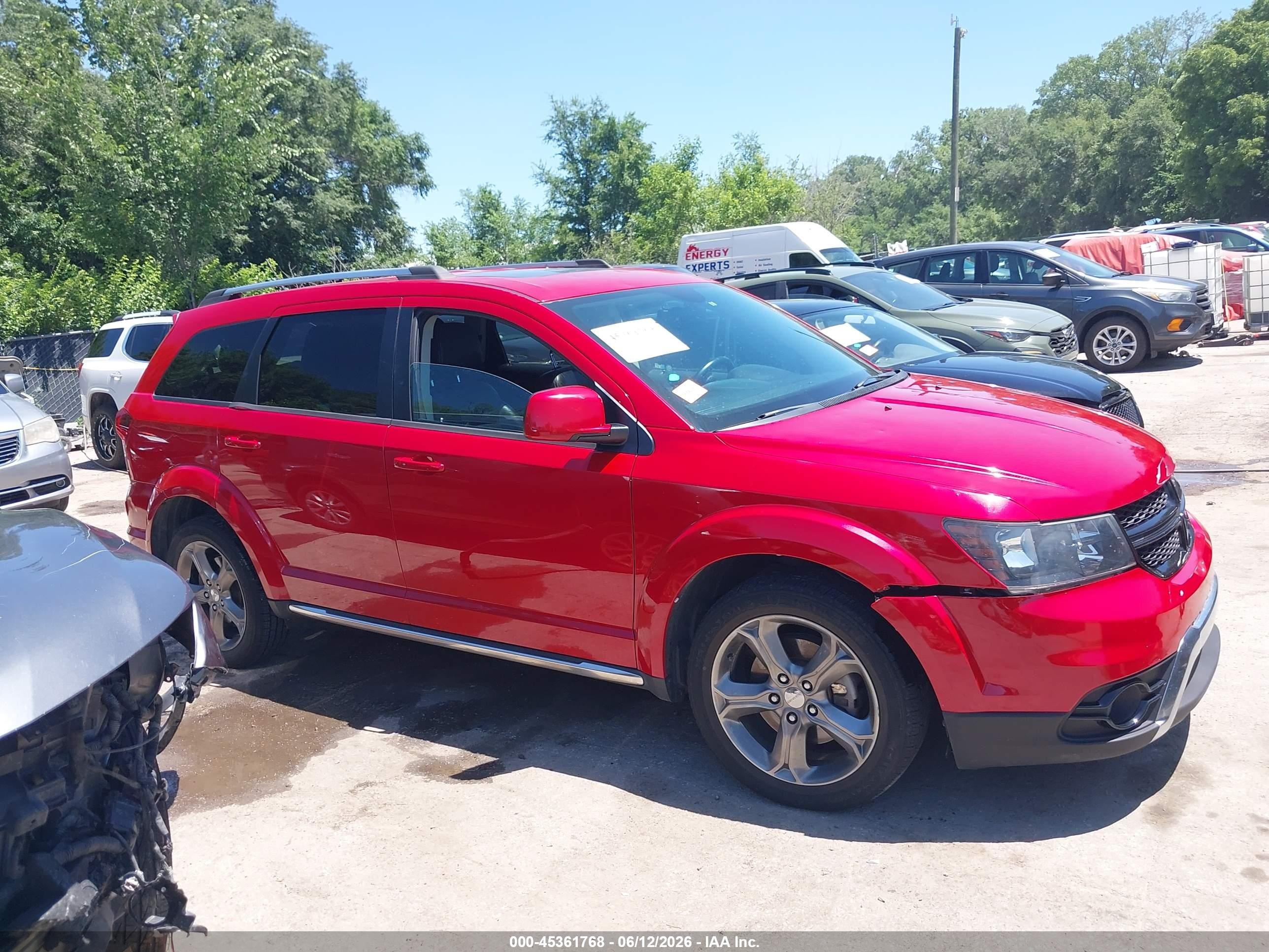2015 Dodge Journey Crossroad Red vin: 3C4PDCGB4FT645838