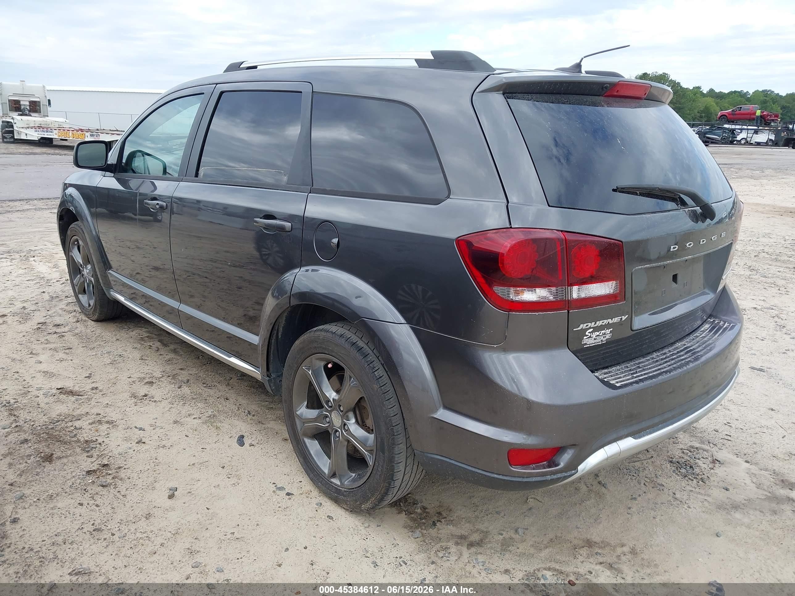 2015 Dodge Journey Crossroad Gray vin: 3C4PDCGB5FT605543