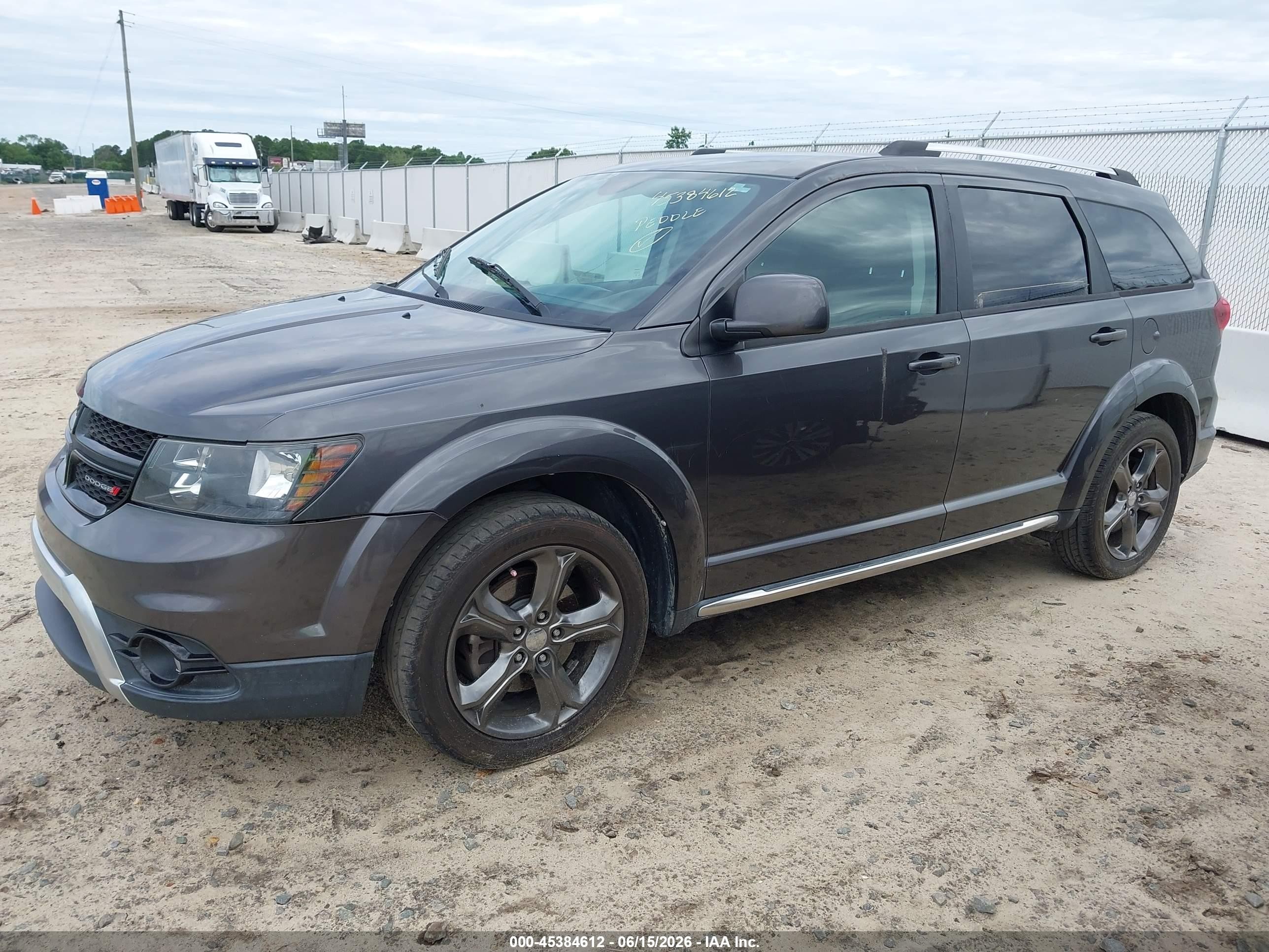 2015 Dodge Journey Crossroad Gray vin: 3C4PDCGB5FT605543
