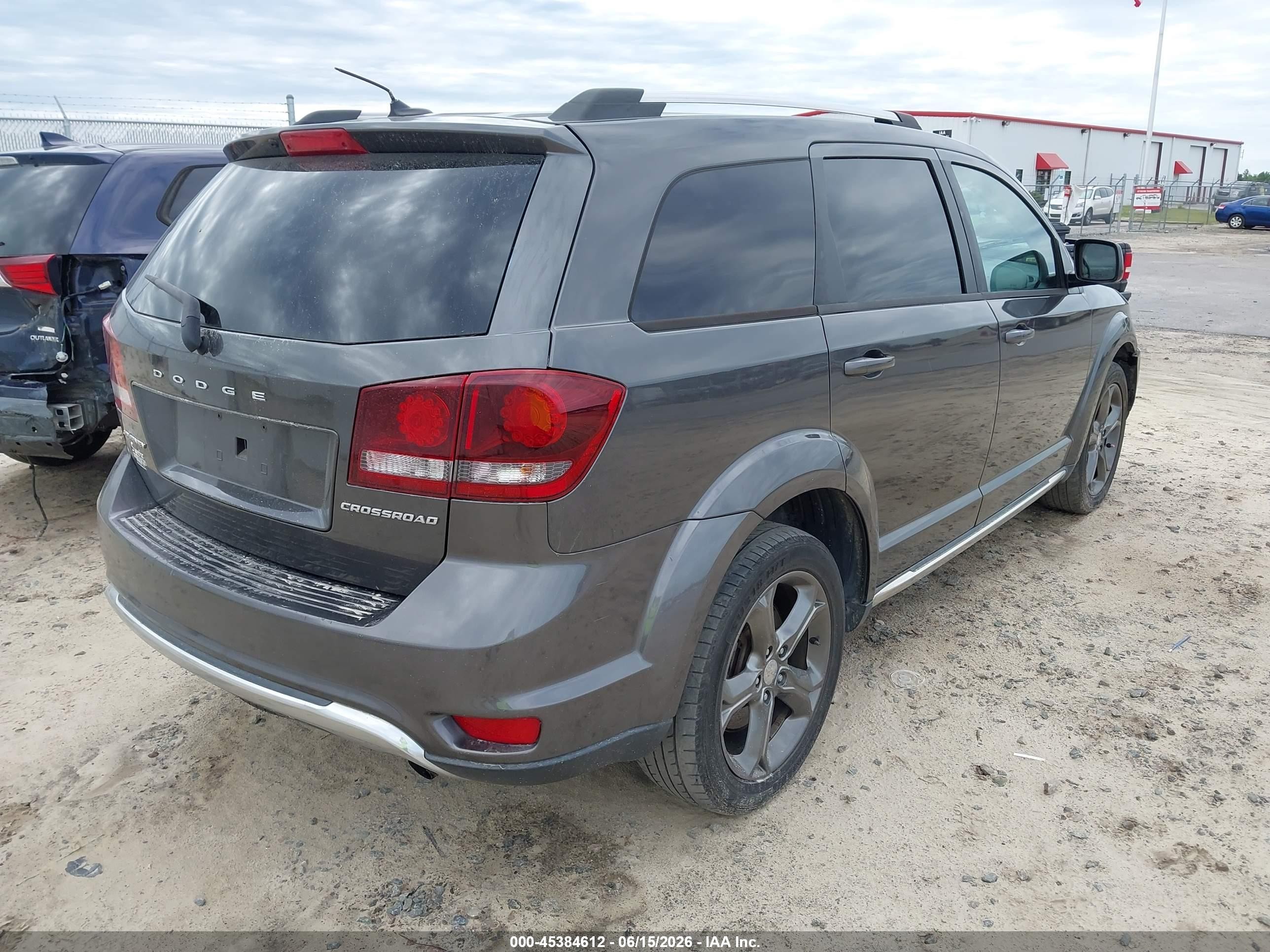2015 Dodge Journey Crossroad Gray vin: 3C4PDCGB5FT605543