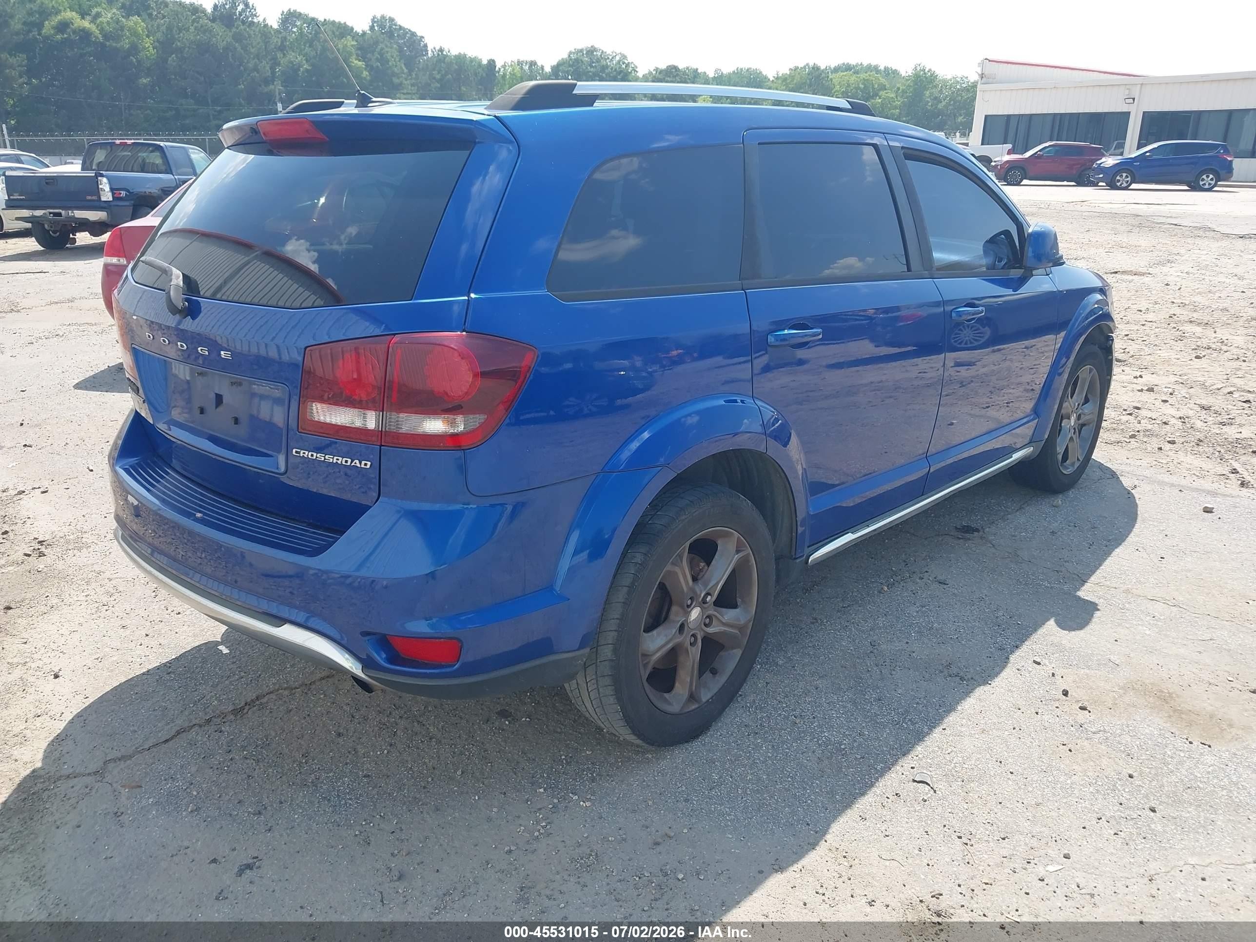 2015 Dodge Journey Crossroad Blue vin: 3C4PDCGB5FT688438