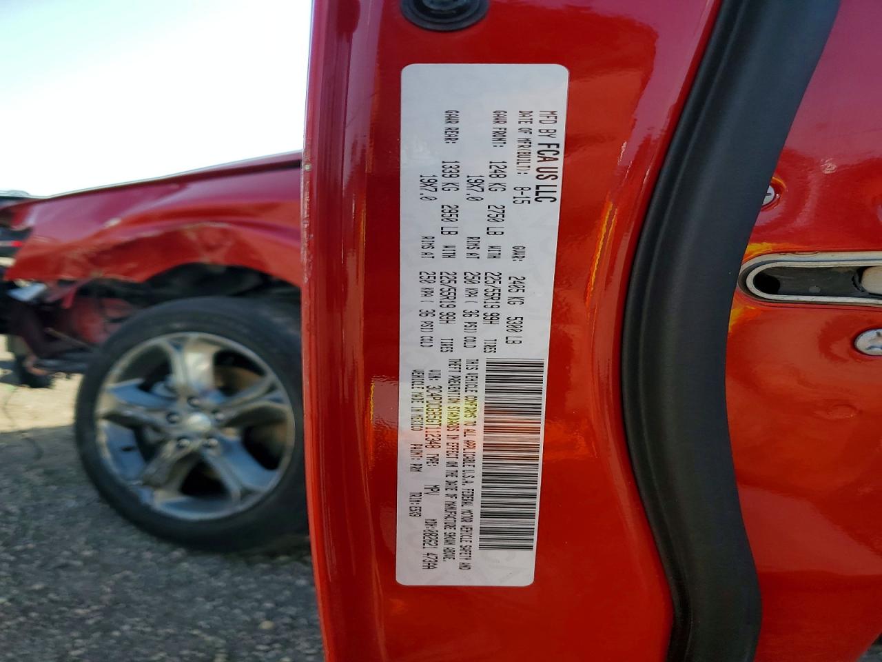 2016 Dodge Journey Crossroad Red vin: 3C4PDCGB5GT112348