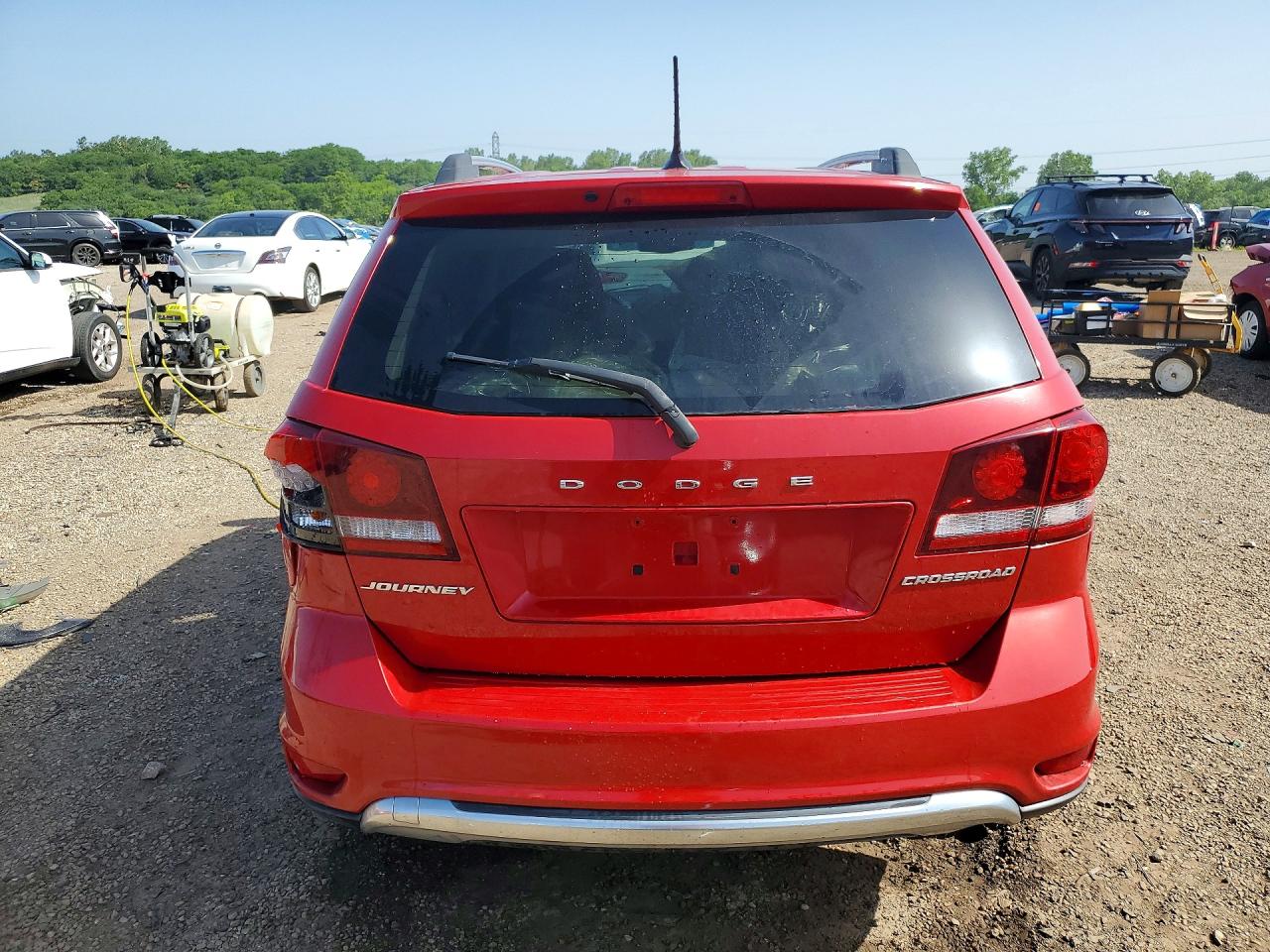 2016 Dodge Journey Crossroad Red vin: 3C4PDCGB5GT112348