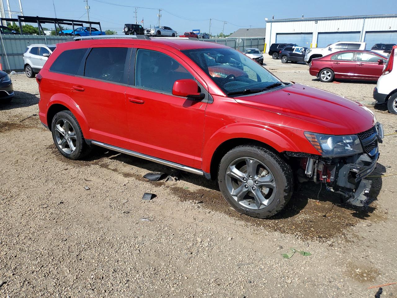 2016 Dodge Journey Crossroad Red vin: 3C4PDCGB5GT112348