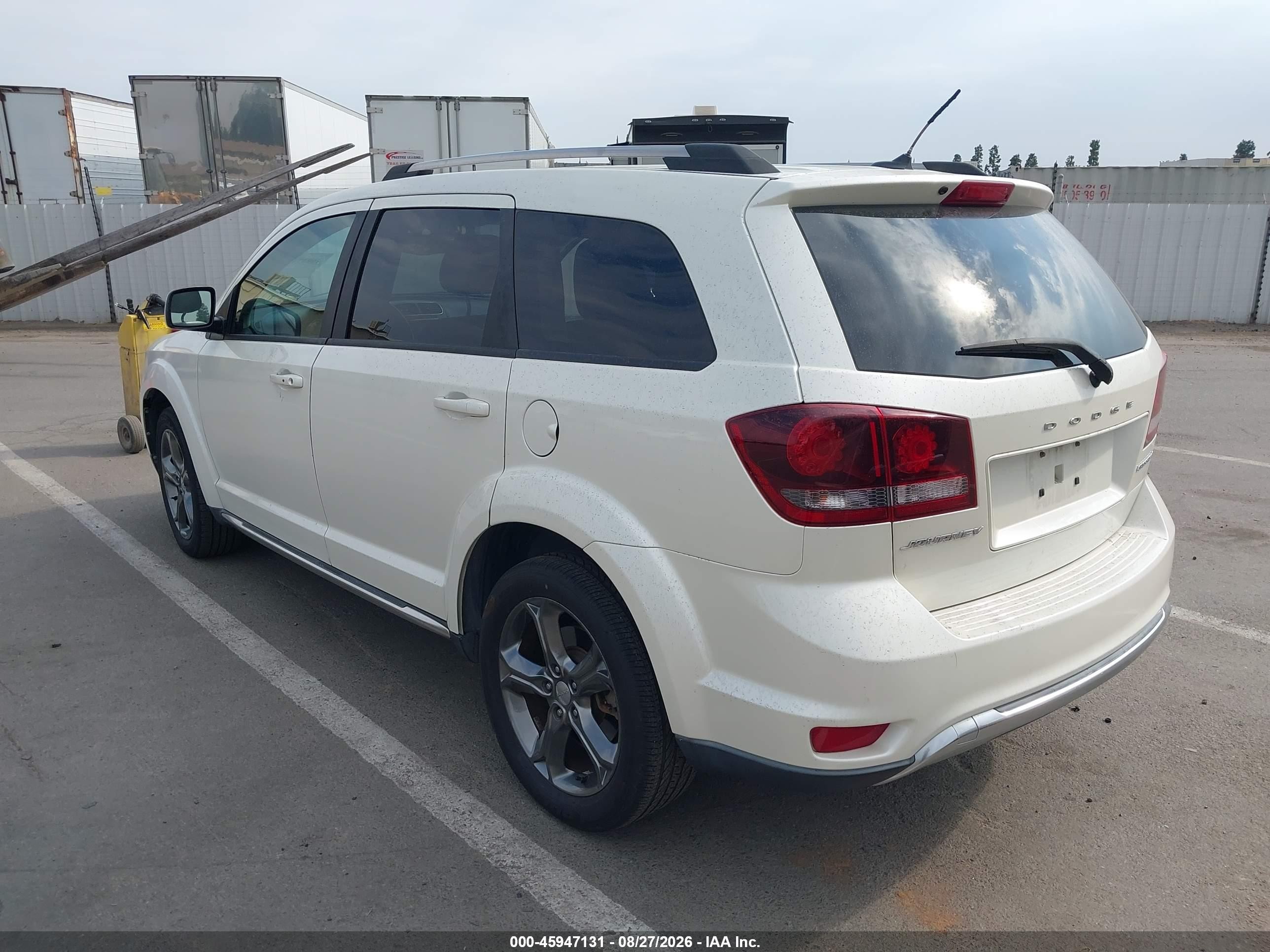 2015 Dodge Journey Crossroad White vin: 3C4PDCGB6FT583214