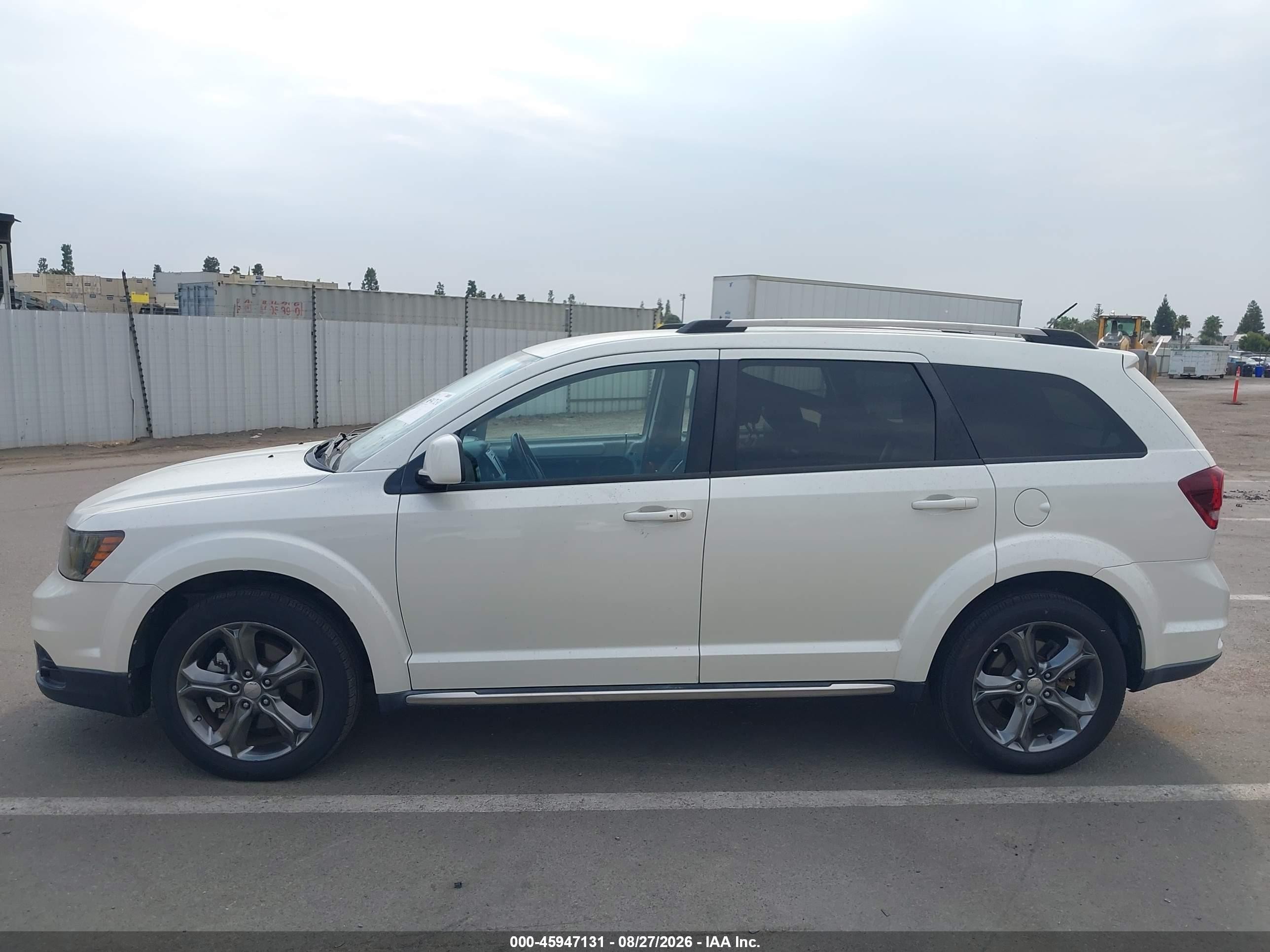 2015 Dodge Journey Crossroad White vin: 3C4PDCGB6FT583214