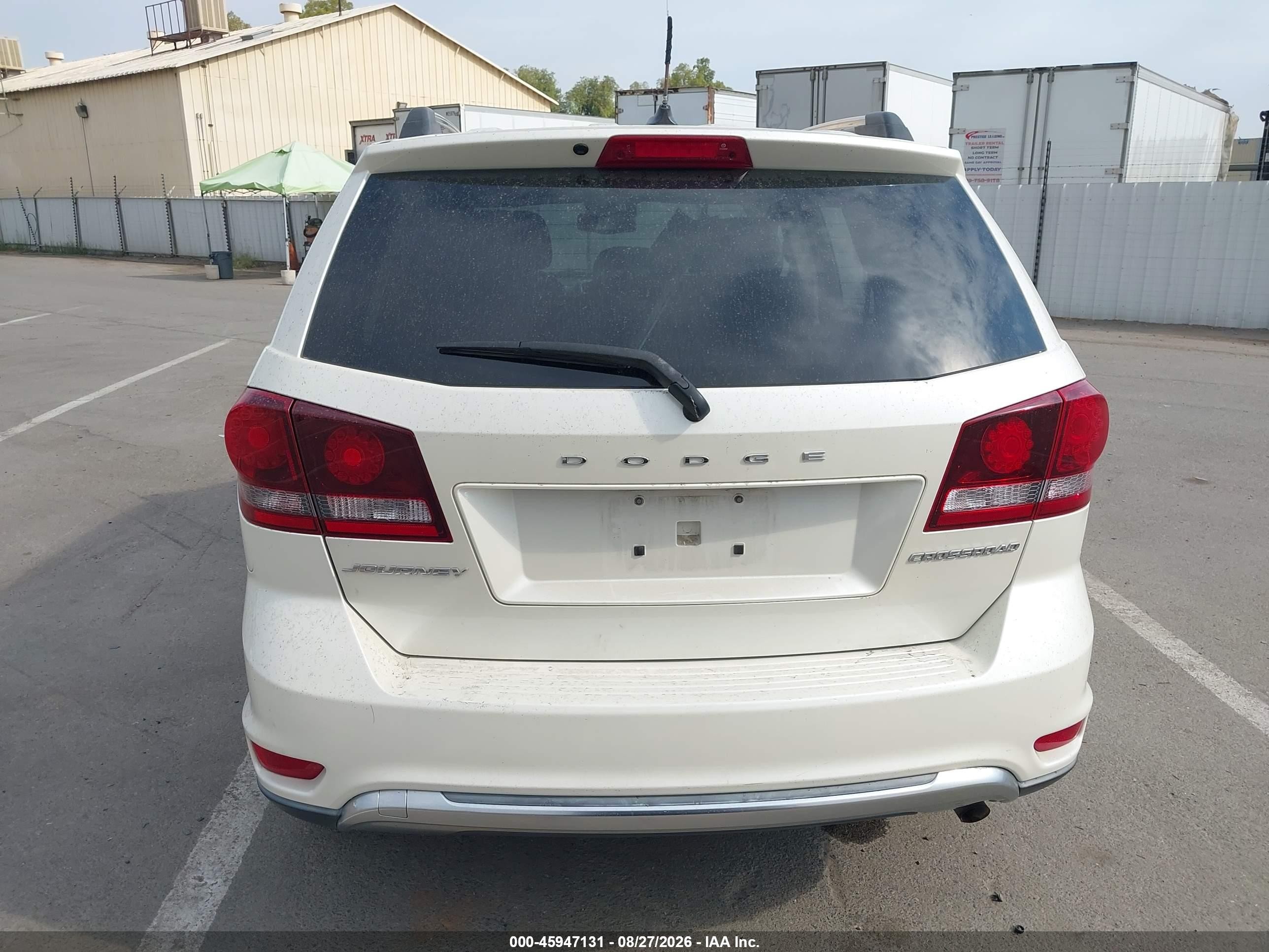 2015 Dodge Journey Crossroad White vin: 3C4PDCGB6FT583214