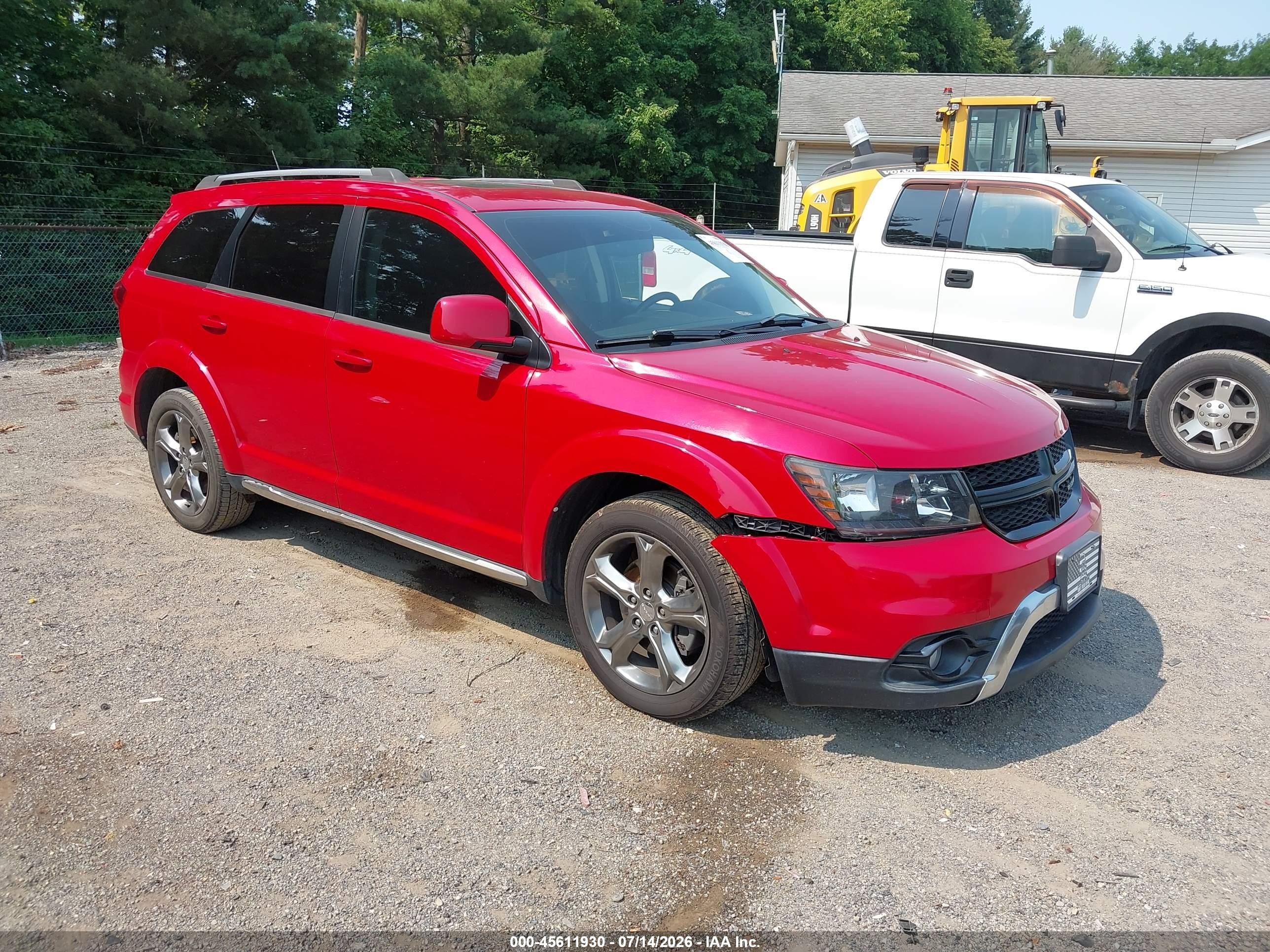 2015 Dodge Journey Crossroad Red vin: 3C4PDCGB6FT592950