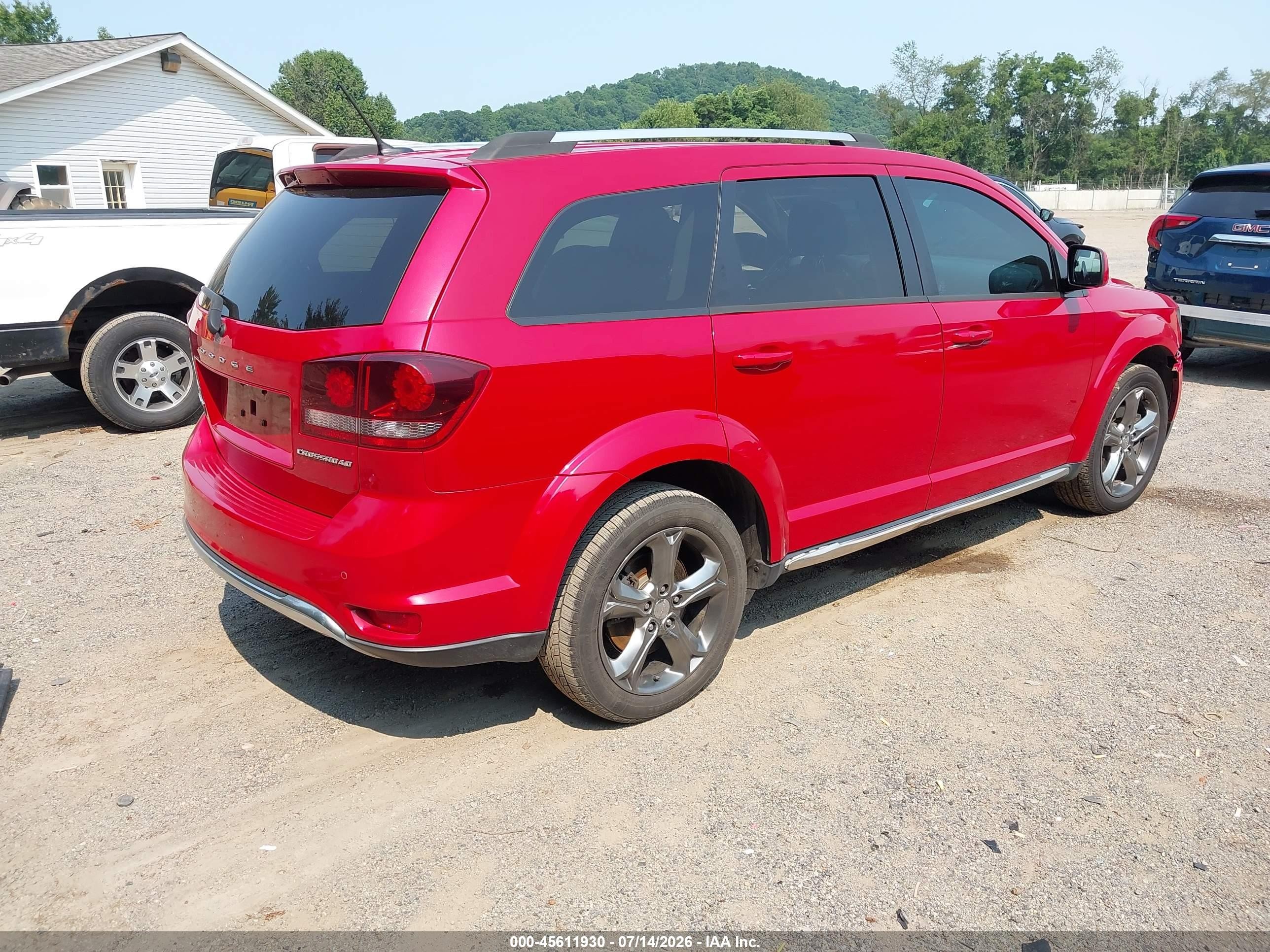 2015 Dodge Journey Crossroad Red vin: 3C4PDCGB6FT592950