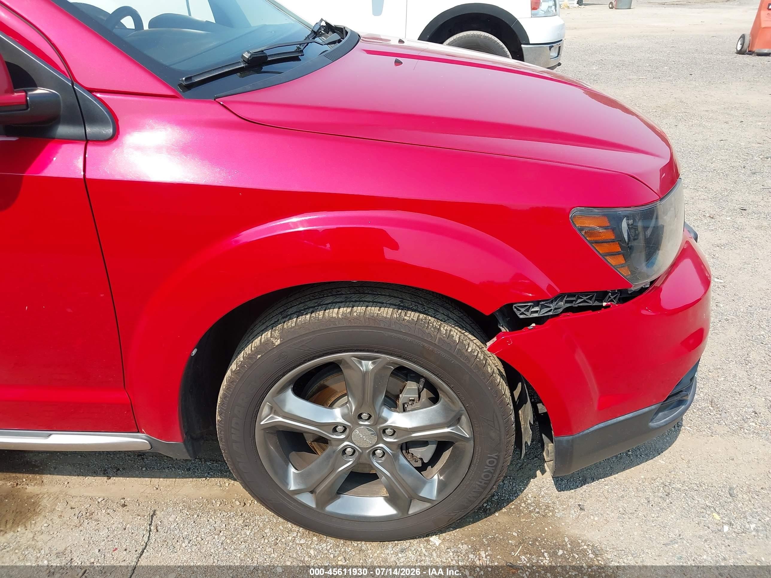 2015 Dodge Journey Crossroad Red vin: 3C4PDCGB6FT592950