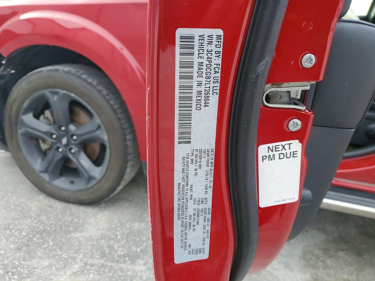 2020 Dodge Journey Crossroad Красный vin: 3C4PDCGB7LT268644