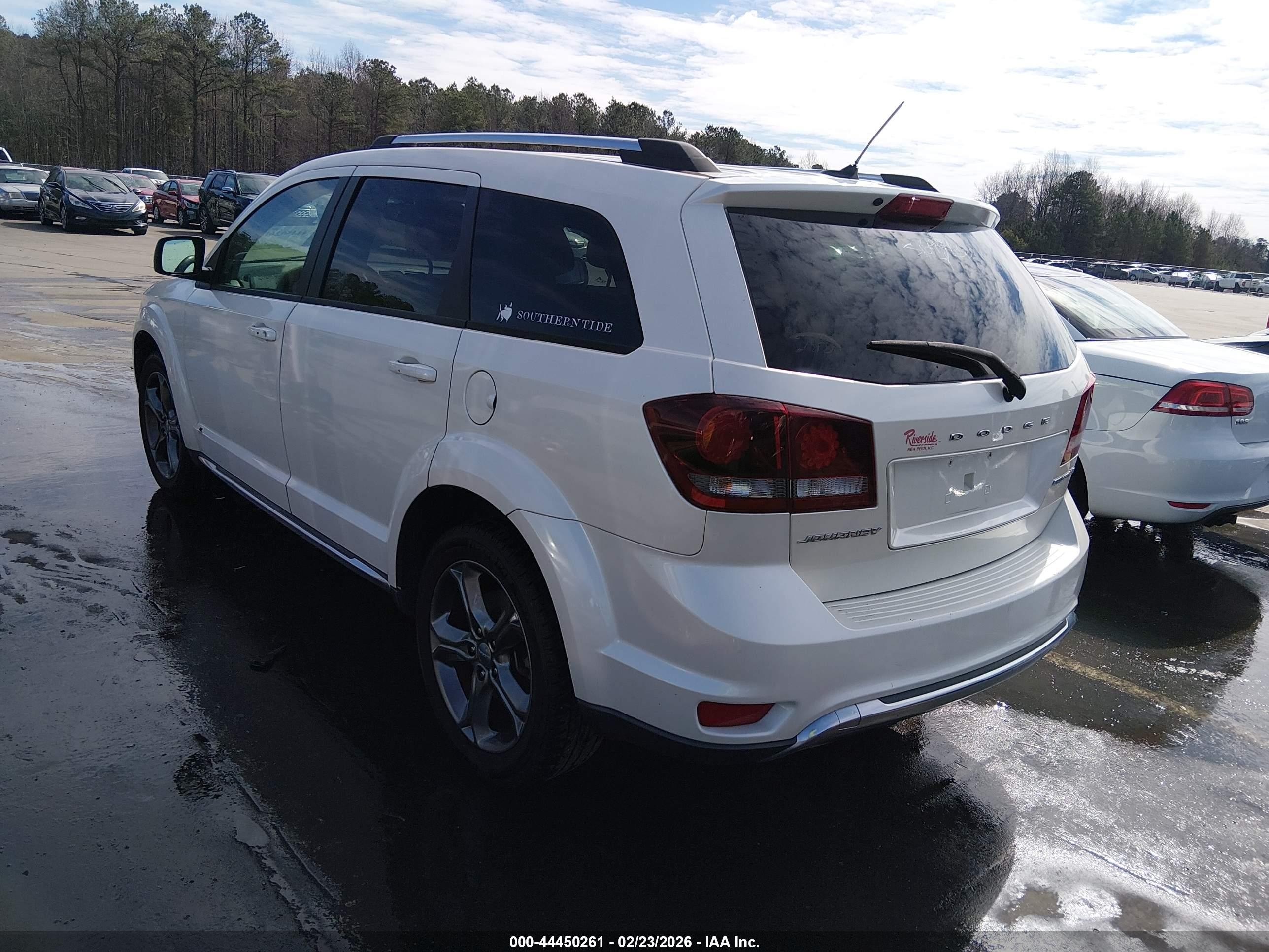 2015 Dodge Journey Crossroad White vin: 3C4PDCGB8FT614964