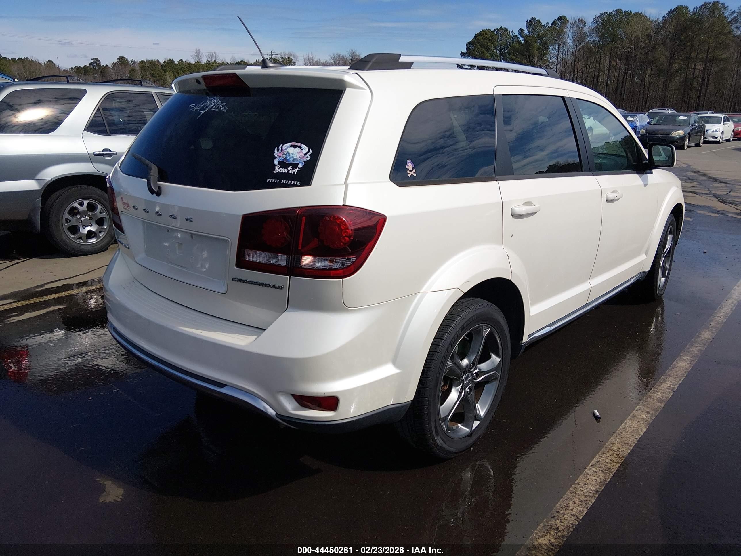 2015 Dodge Journey Crossroad White vin: 3C4PDCGB8FT614964