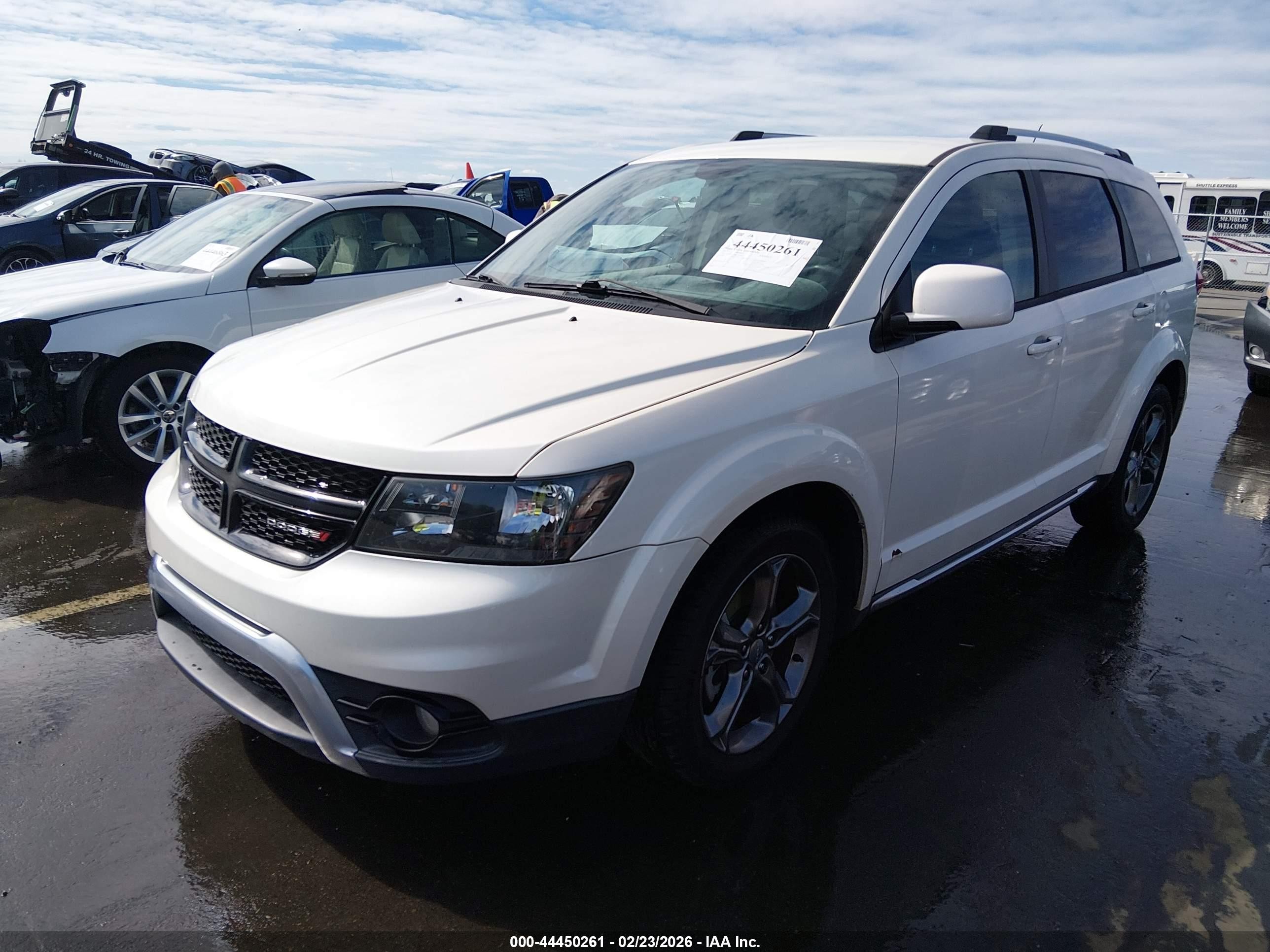 2015 Dodge Journey Crossroad White vin: 3C4PDCGB8FT614964