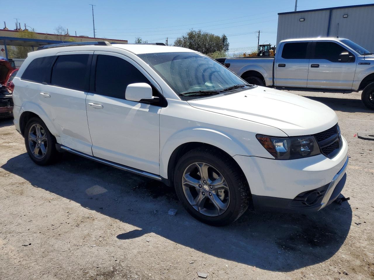 2015 Dodge Journey Crossroad White vin: 3C4PDCGB8FT737387
