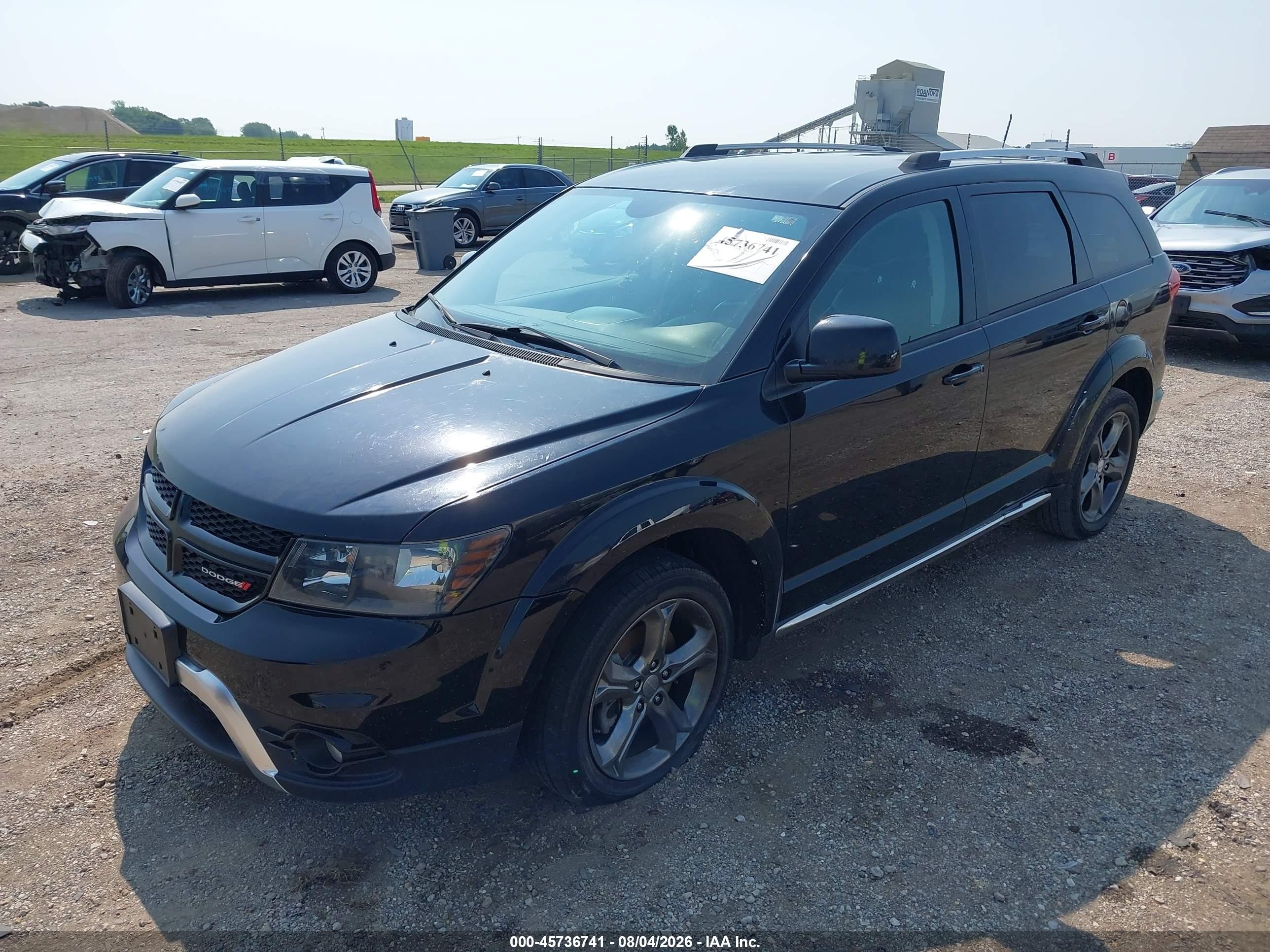 2015 Dodge Journey Crossroad Черный vin: 3C4PDCGB9FT547971