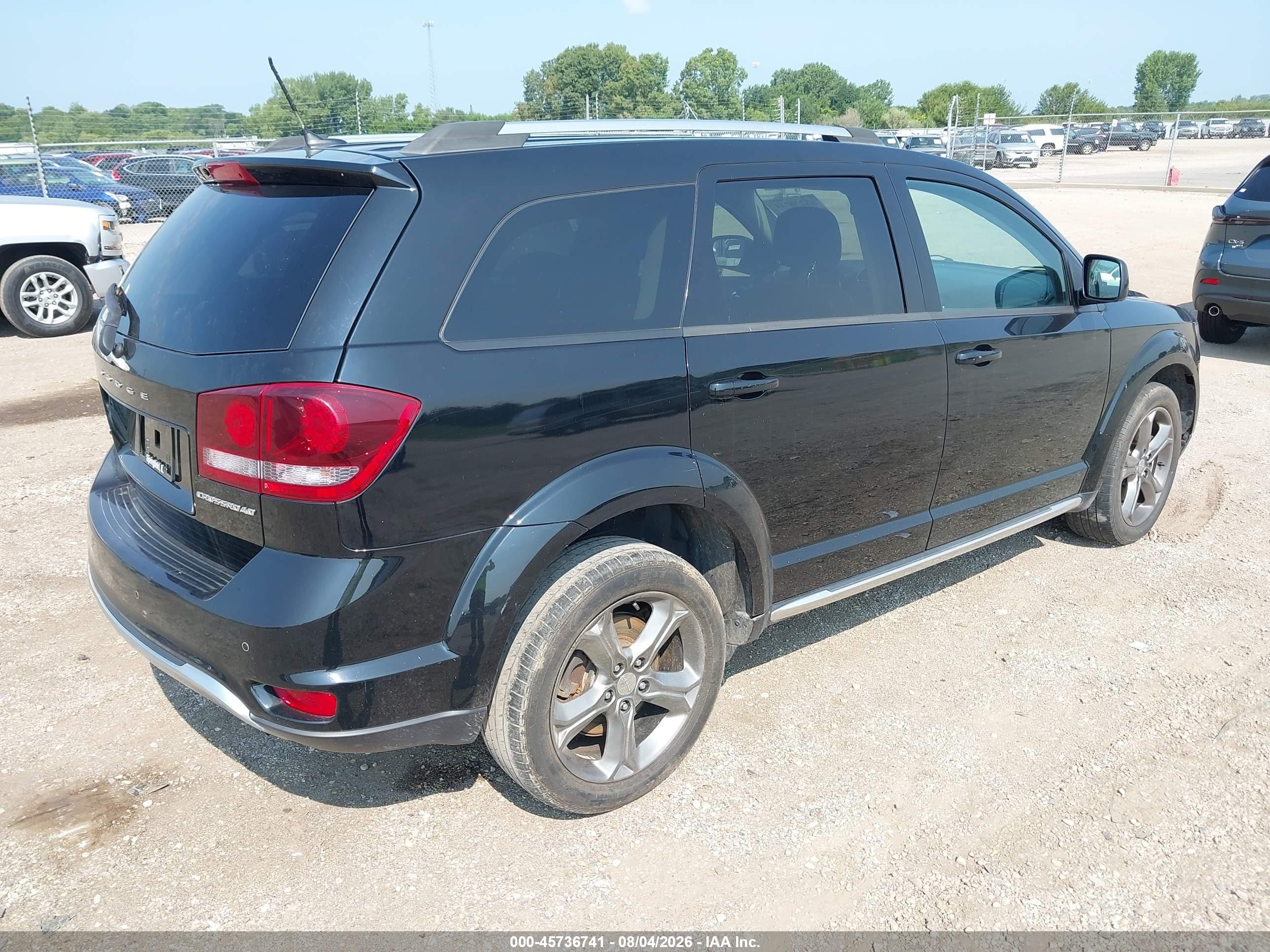 2015 Dodge Journey Crossroad Черный vin: 3C4PDCGB9FT547971