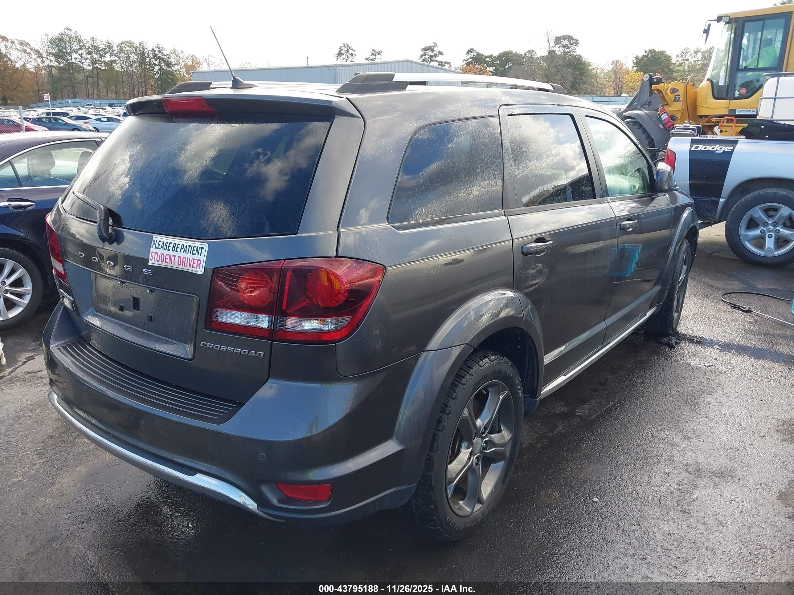 2015 Dodge Journey Crossroad Серый vin: 3C4PDCGB9FT654437