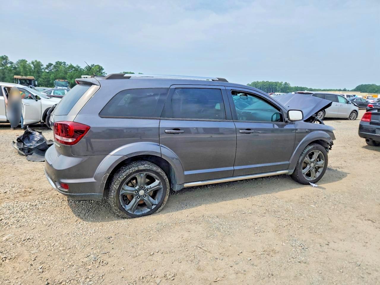 2015 Dodge Journey Crossroad Gray vin: 3C4PDCGBXFT596015