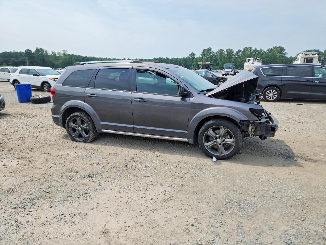2015 Dodge Journey Crossroad Gray vin: 3C4PDCGBXFT596015