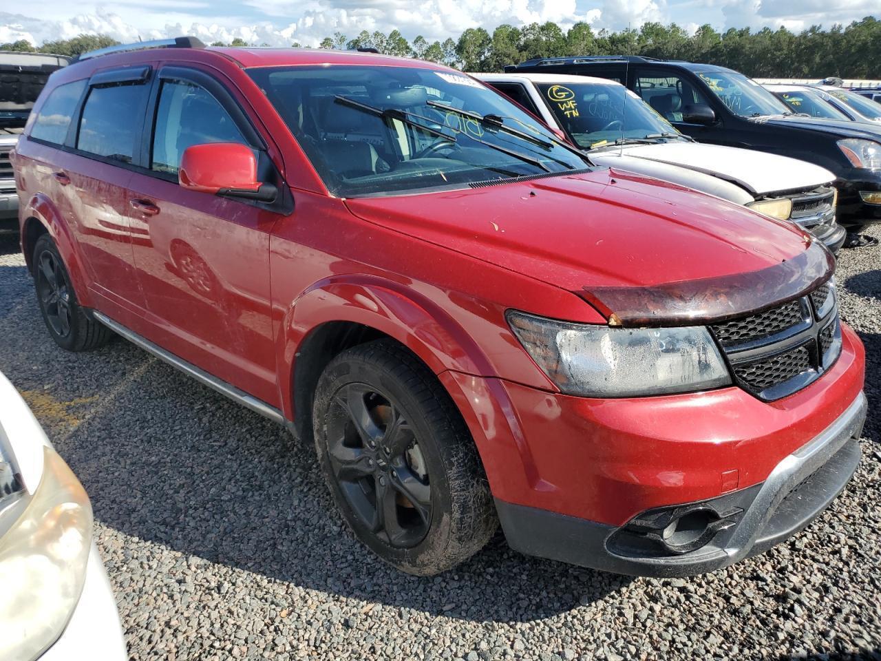 2018 Dodge Journey Crossroad Красный vin: 3C4PDCGBXJT252063