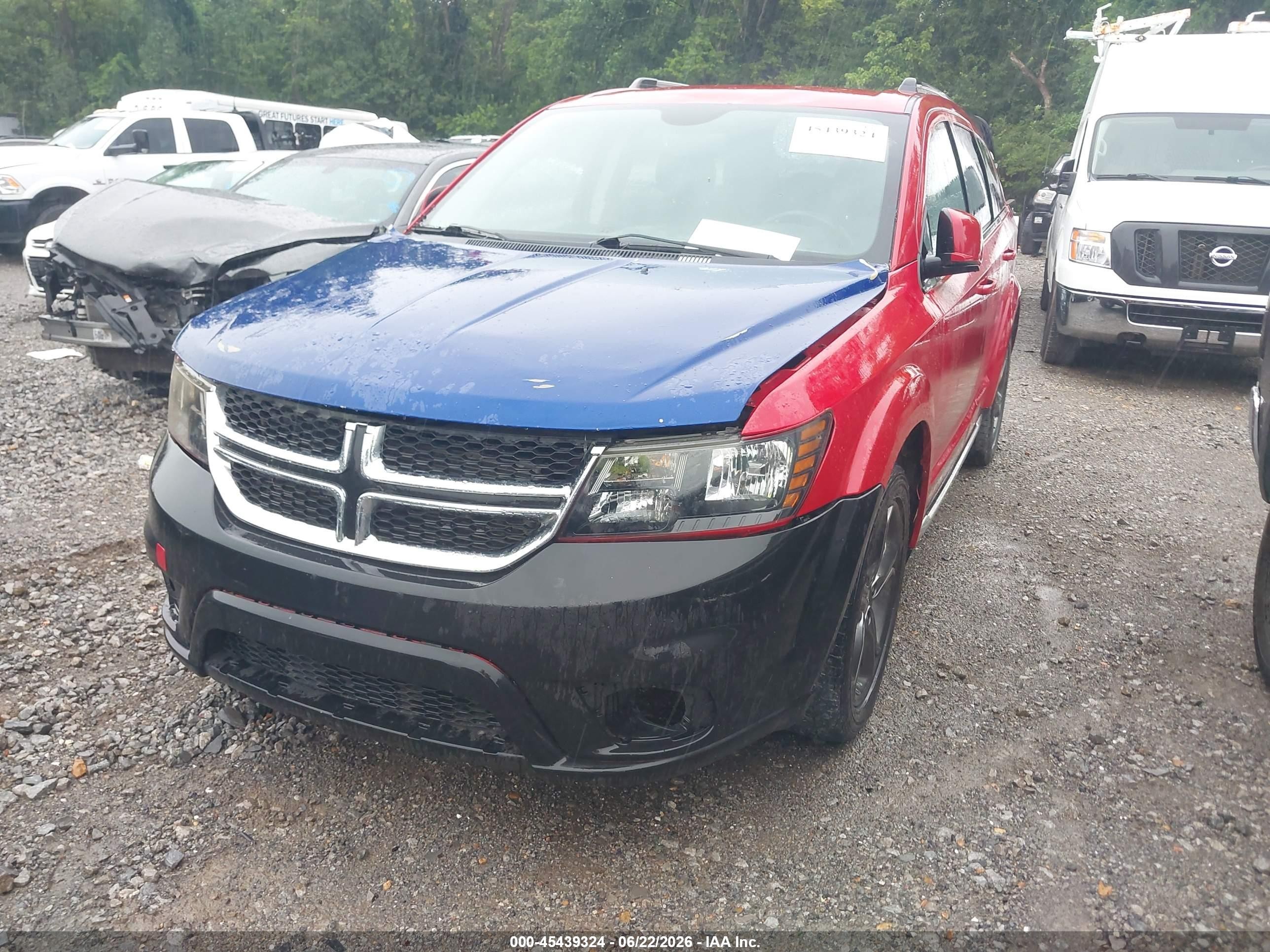 2015 Dodge Journey Crossroad Red vin: 3C4PDCGG1FT632363