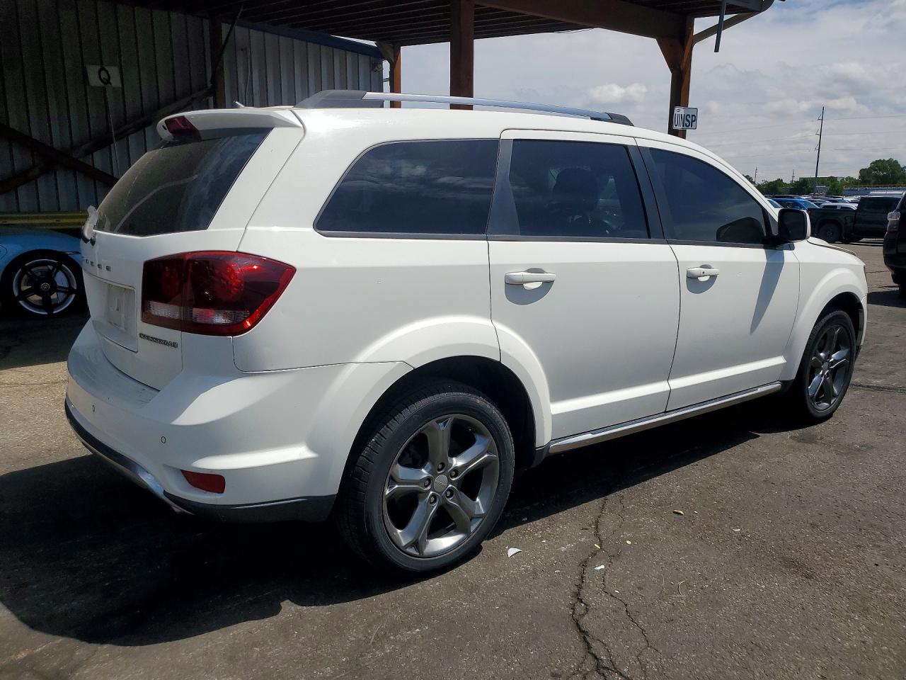 2015 Dodge Journey Crossroad White vin: 3C4PDCGG1FT645419