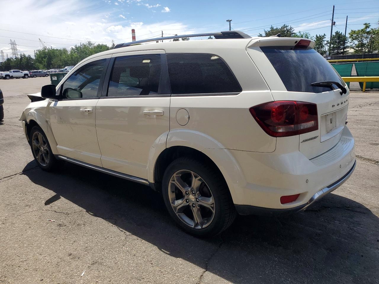 2015 Dodge Journey Crossroad White vin: 3C4PDCGG1FT645419