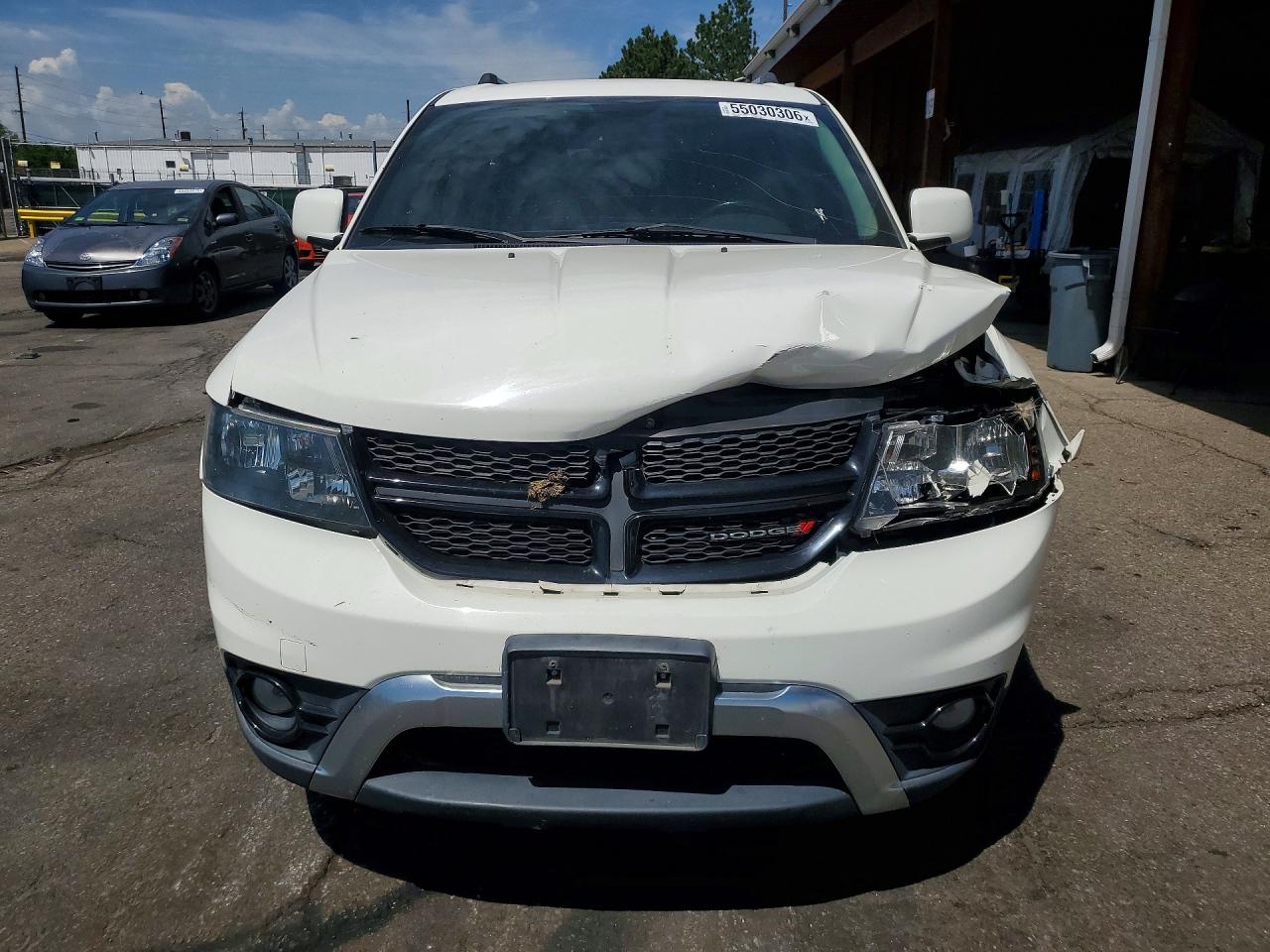 2015 Dodge Journey Crossroad White vin: 3C4PDCGG1FT645419