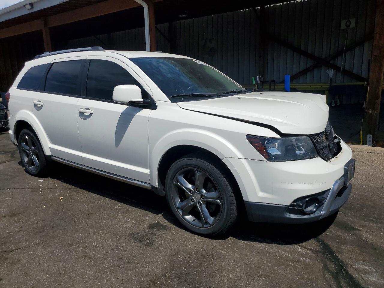 2015 Dodge Journey Crossroad White vin: 3C4PDCGG1FT645419