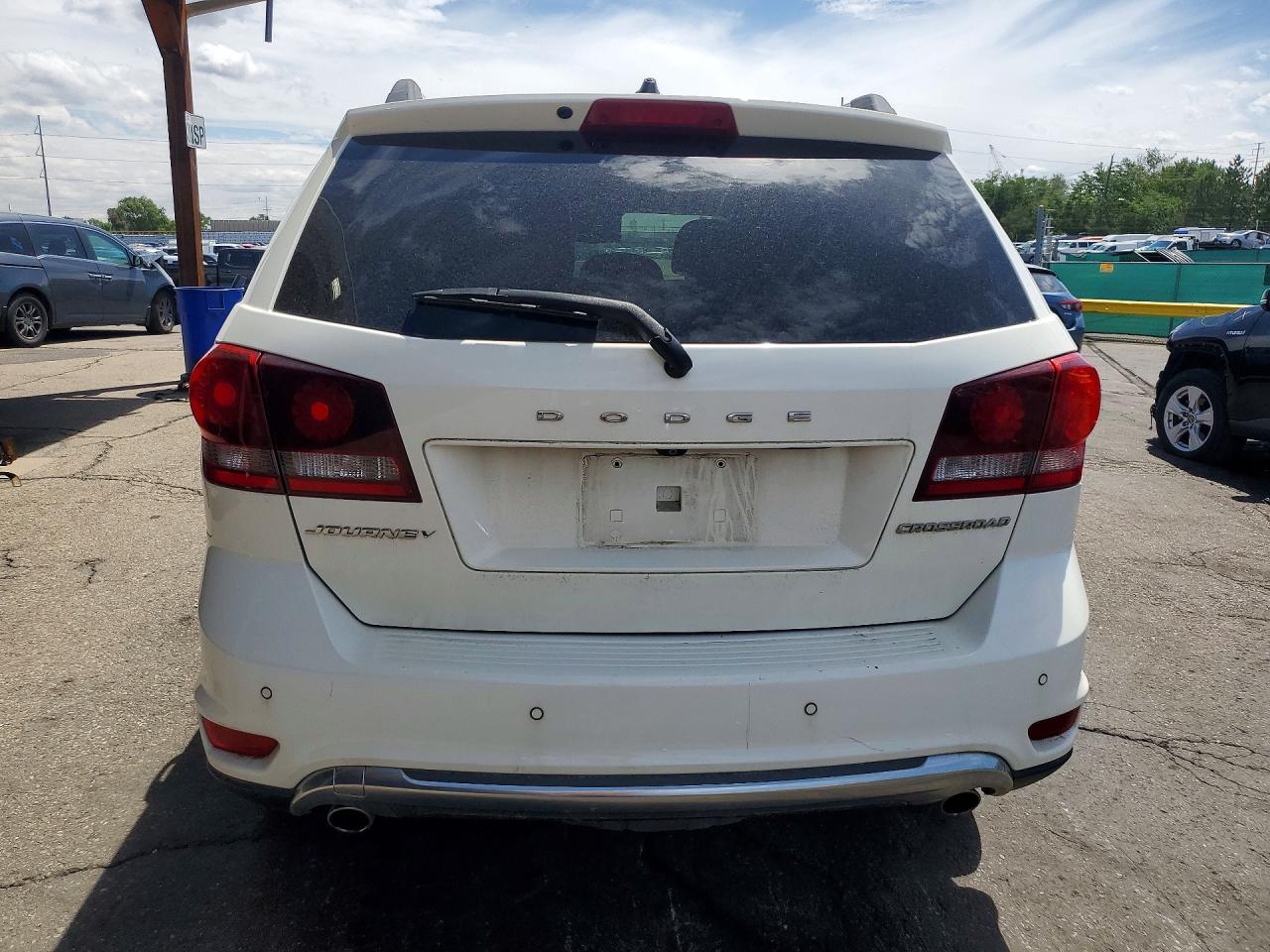 2015 Dodge Journey Crossroad White vin: 3C4PDCGG1FT645419