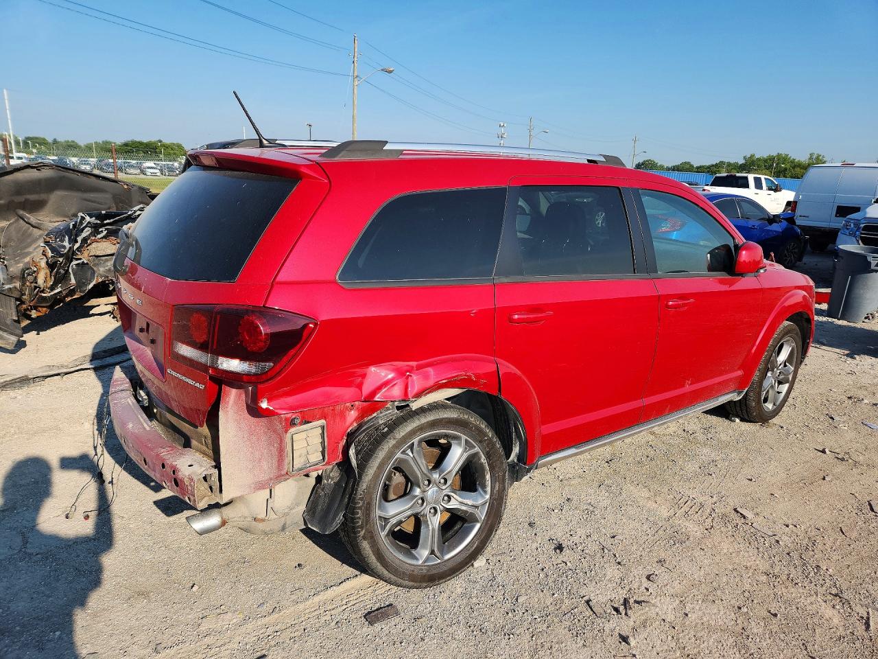 2017 Dodge Journey Crossroad Red vin: 3C4PDCGG1HT705976
