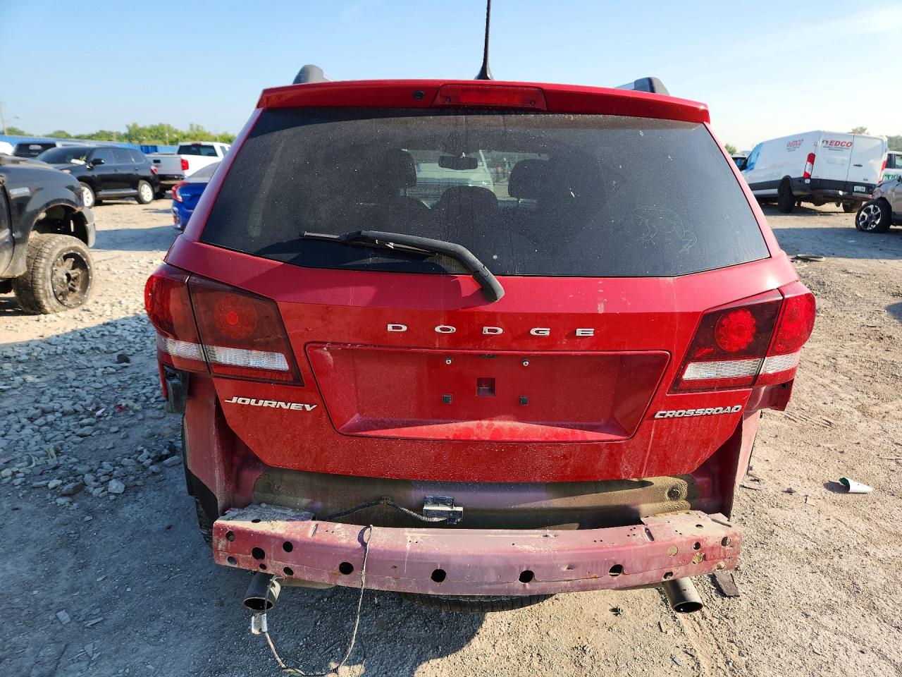 2017 Dodge Journey Crossroad Red vin: 3C4PDCGG1HT705976